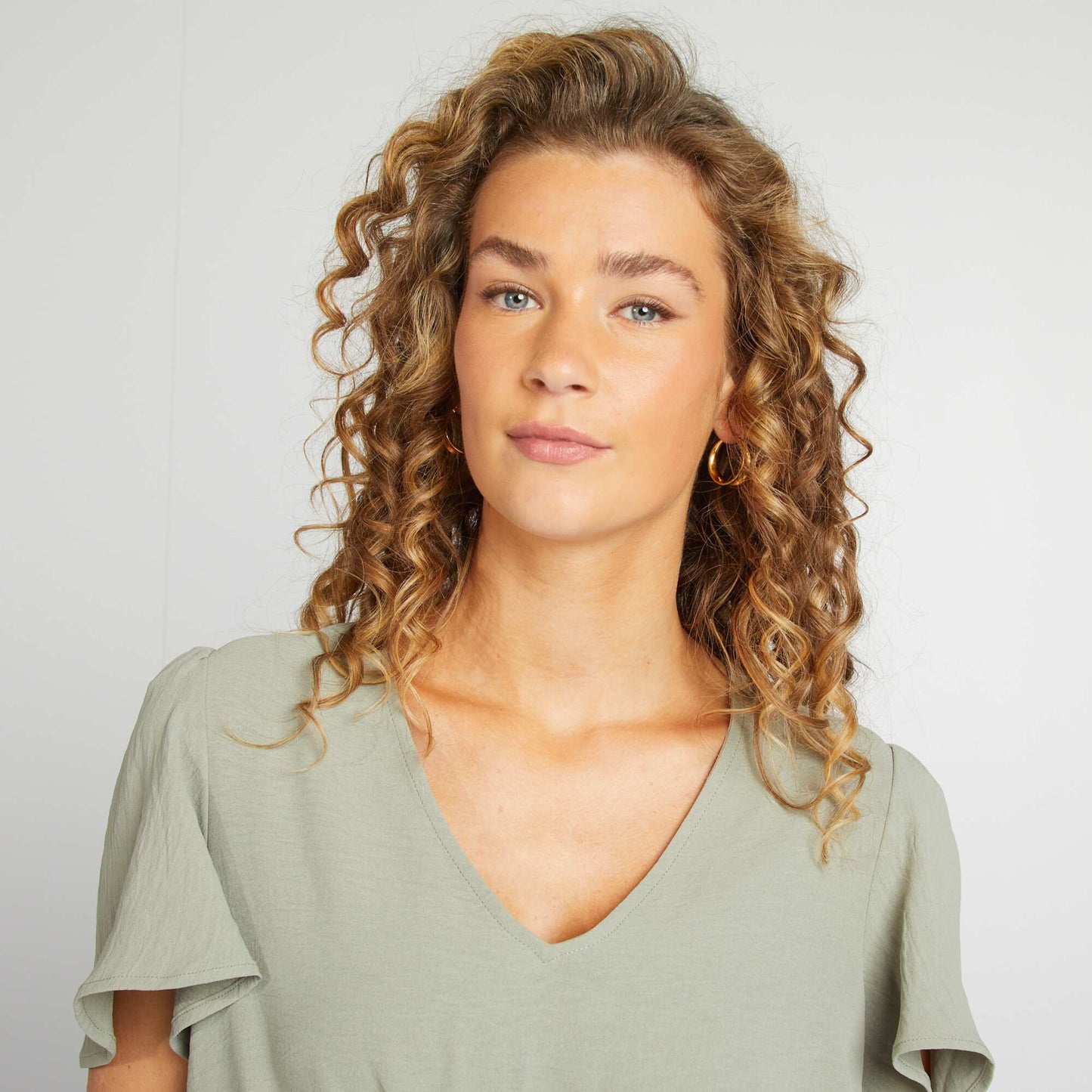 Blouse légère volante KAKI