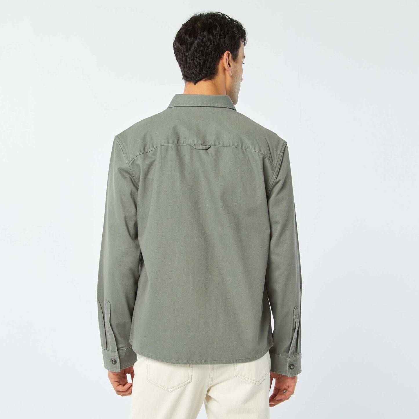 Surchemise en twill avec poches à rabat KAKI