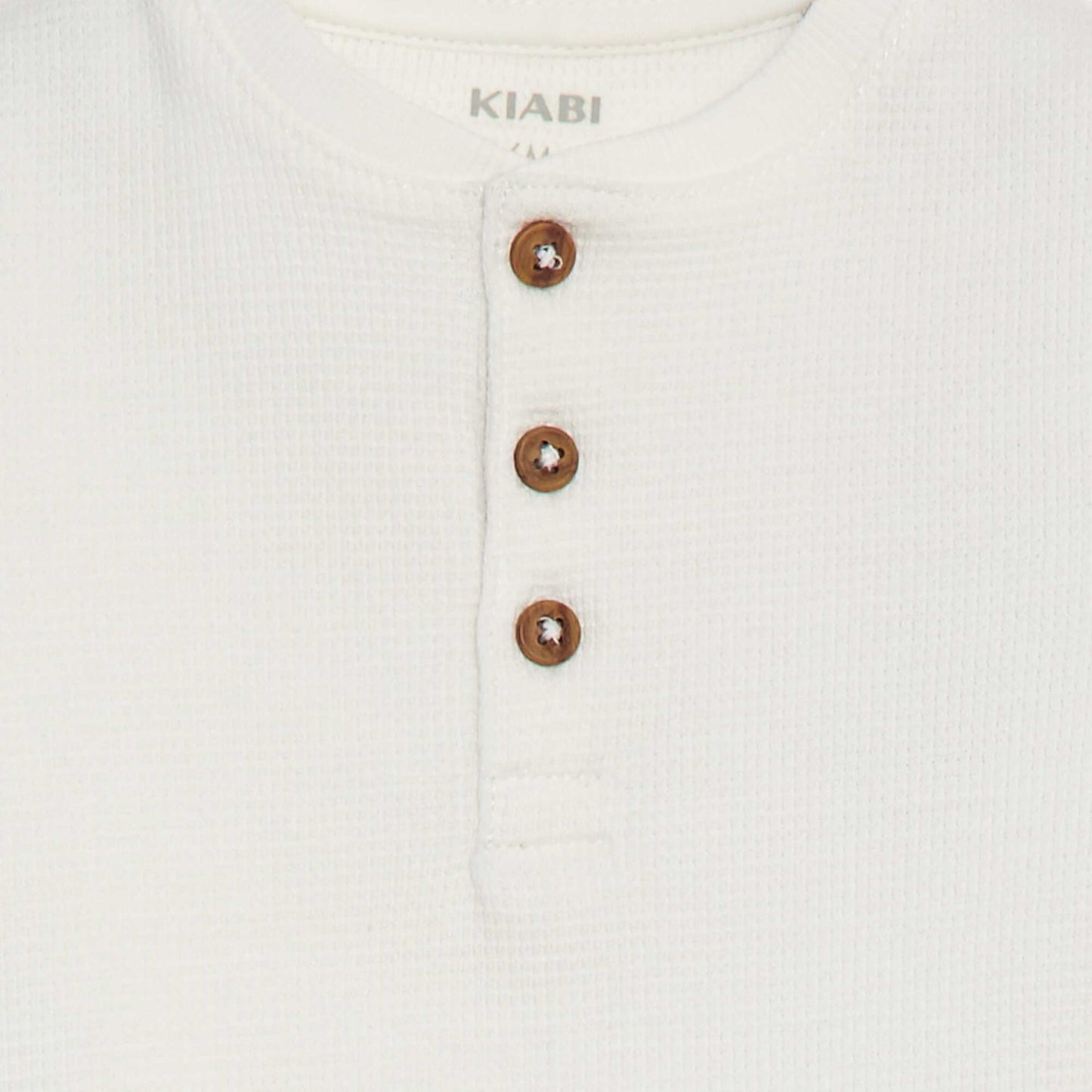 T-shirt en maille gaufrée BLANC