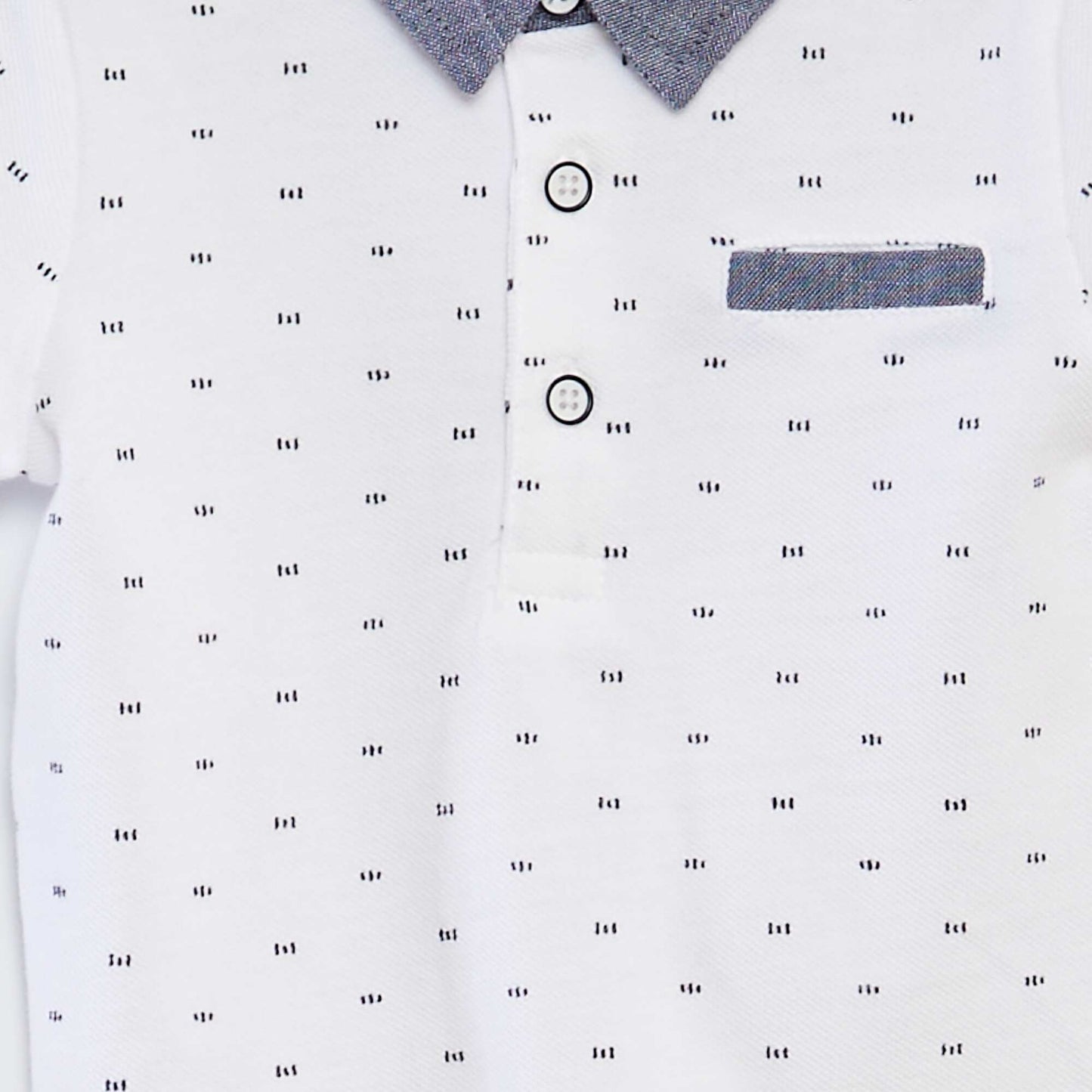 Polo en coton piqué BLANC