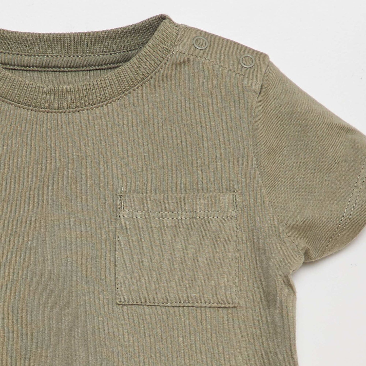 T-shirt à manches courtes uni VERT