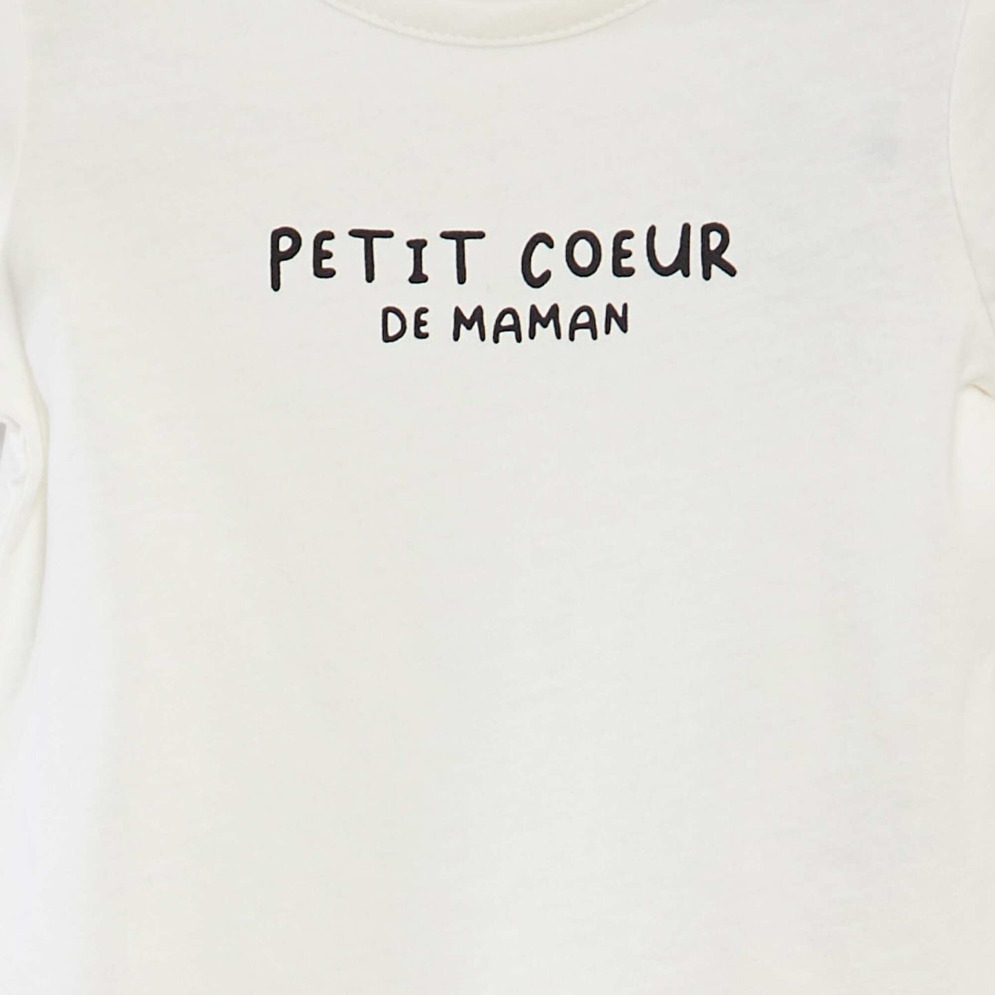 T-shirt à message BLANC