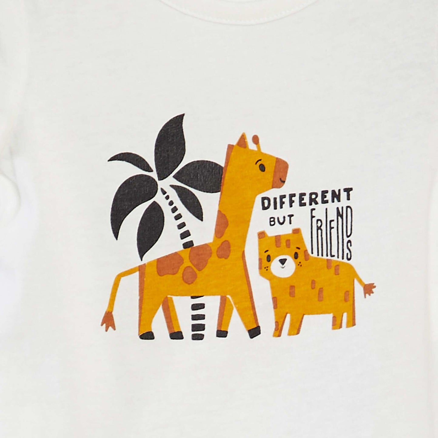 T-shirt manches courtes avec imprimé BLANC