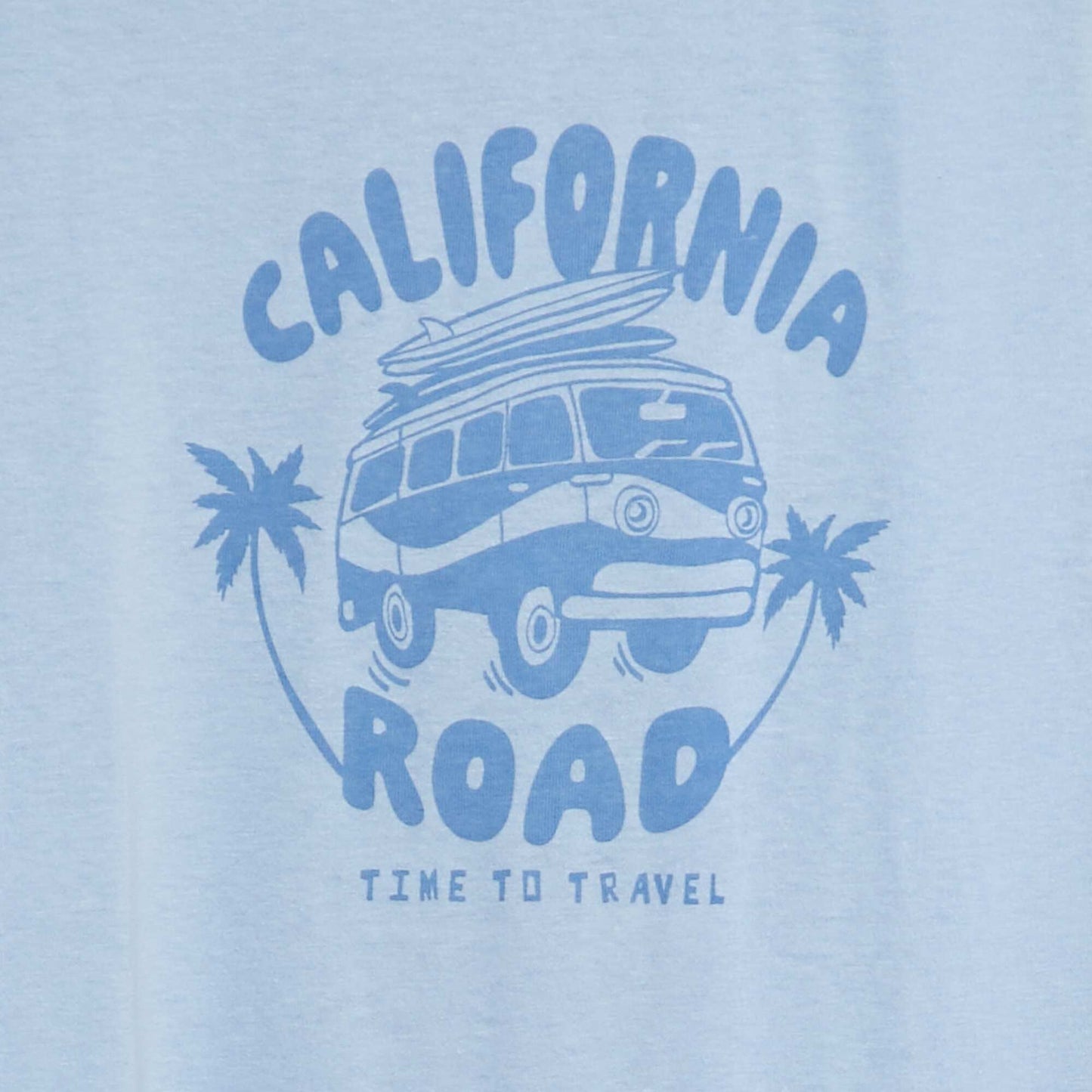 T-shirt manches courtes avec imprimé BLEU