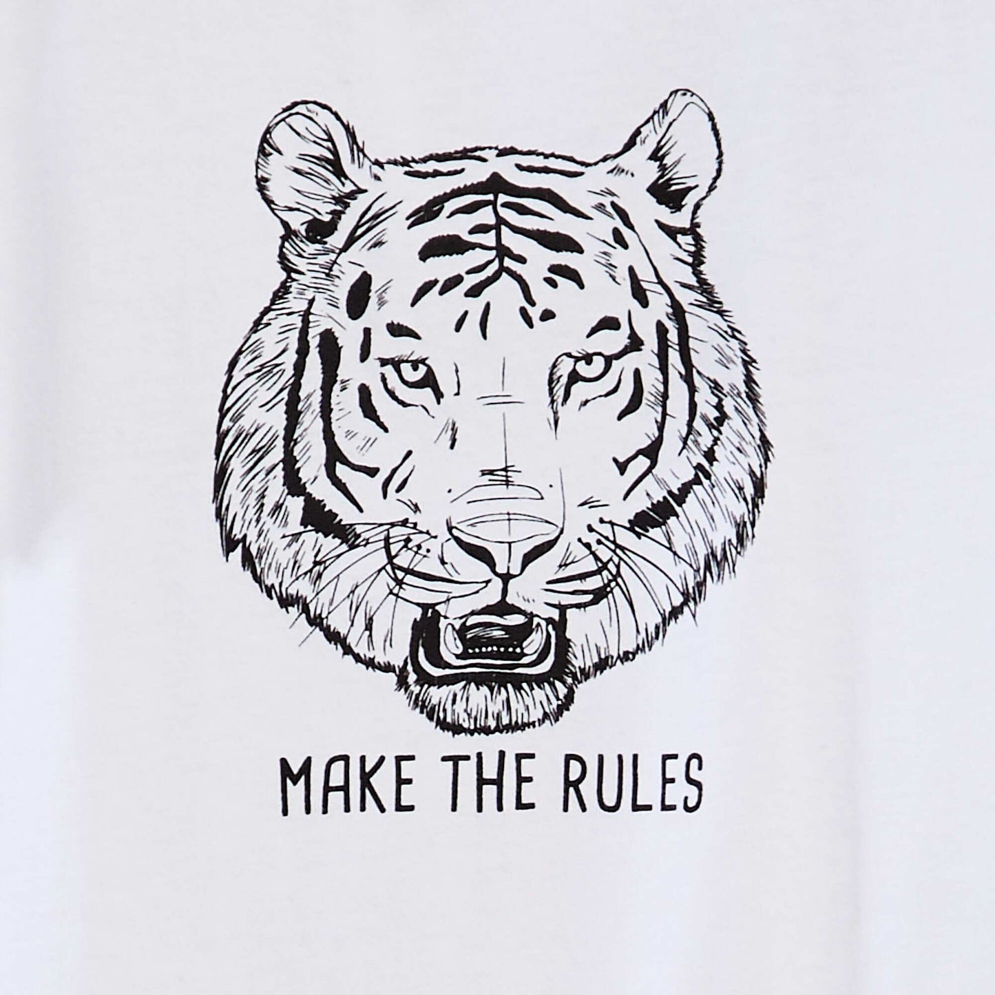 T-shirt manches courtes avec imprimé BLANC