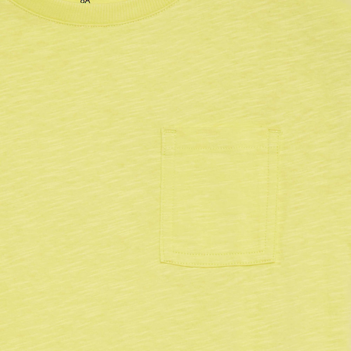 T-shirt uni avec poche JAUNE