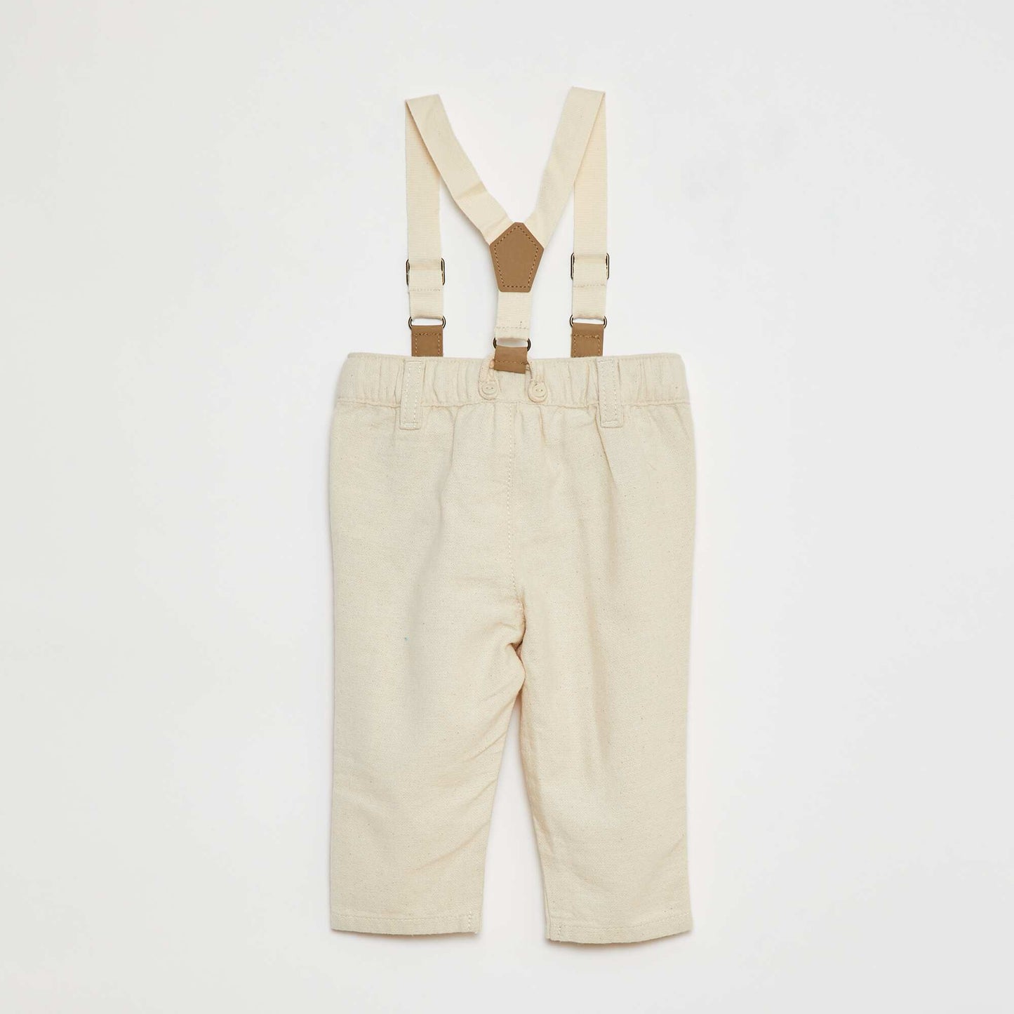 Pantalon avec bretelles BLANC