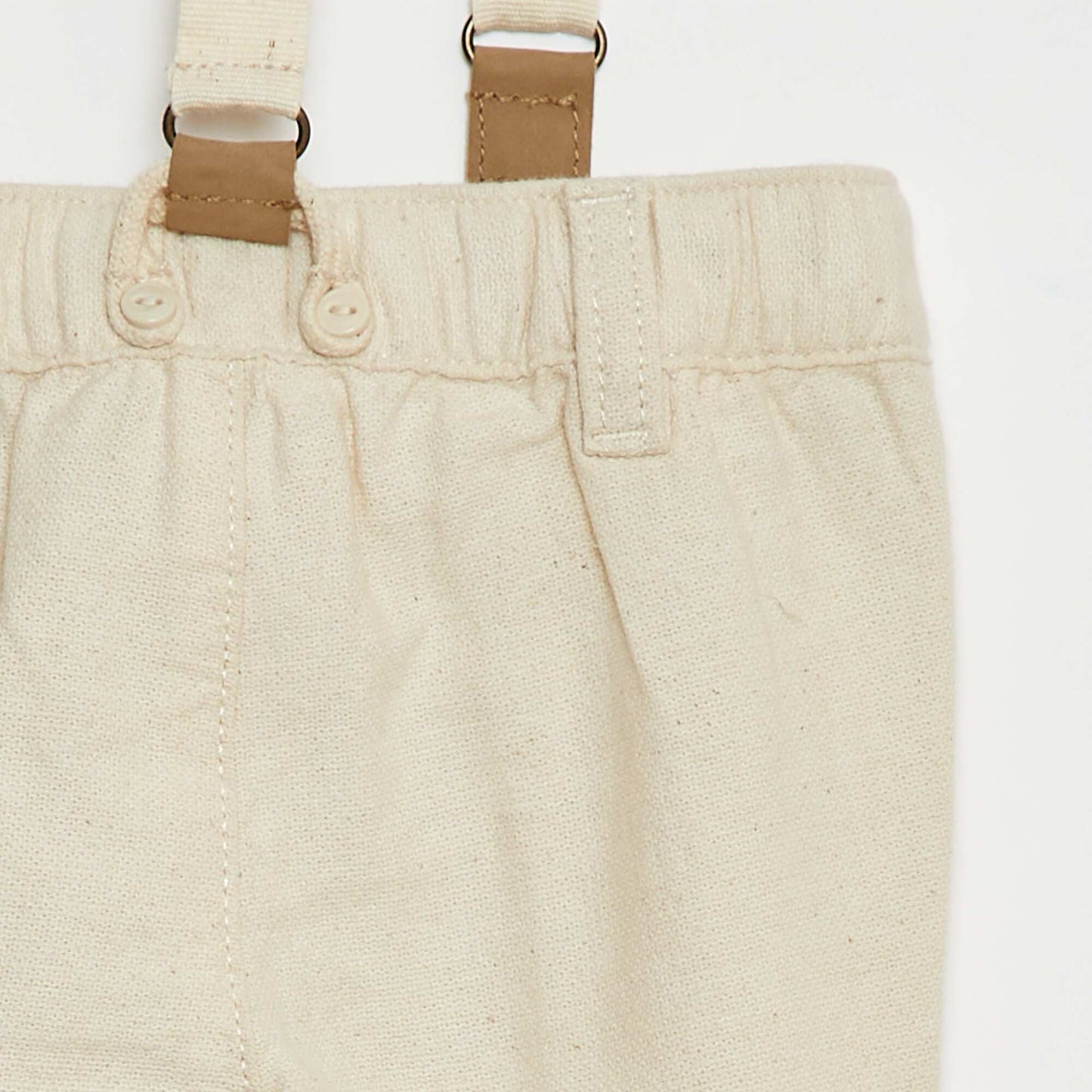Pantalon avec bretelles BLANC