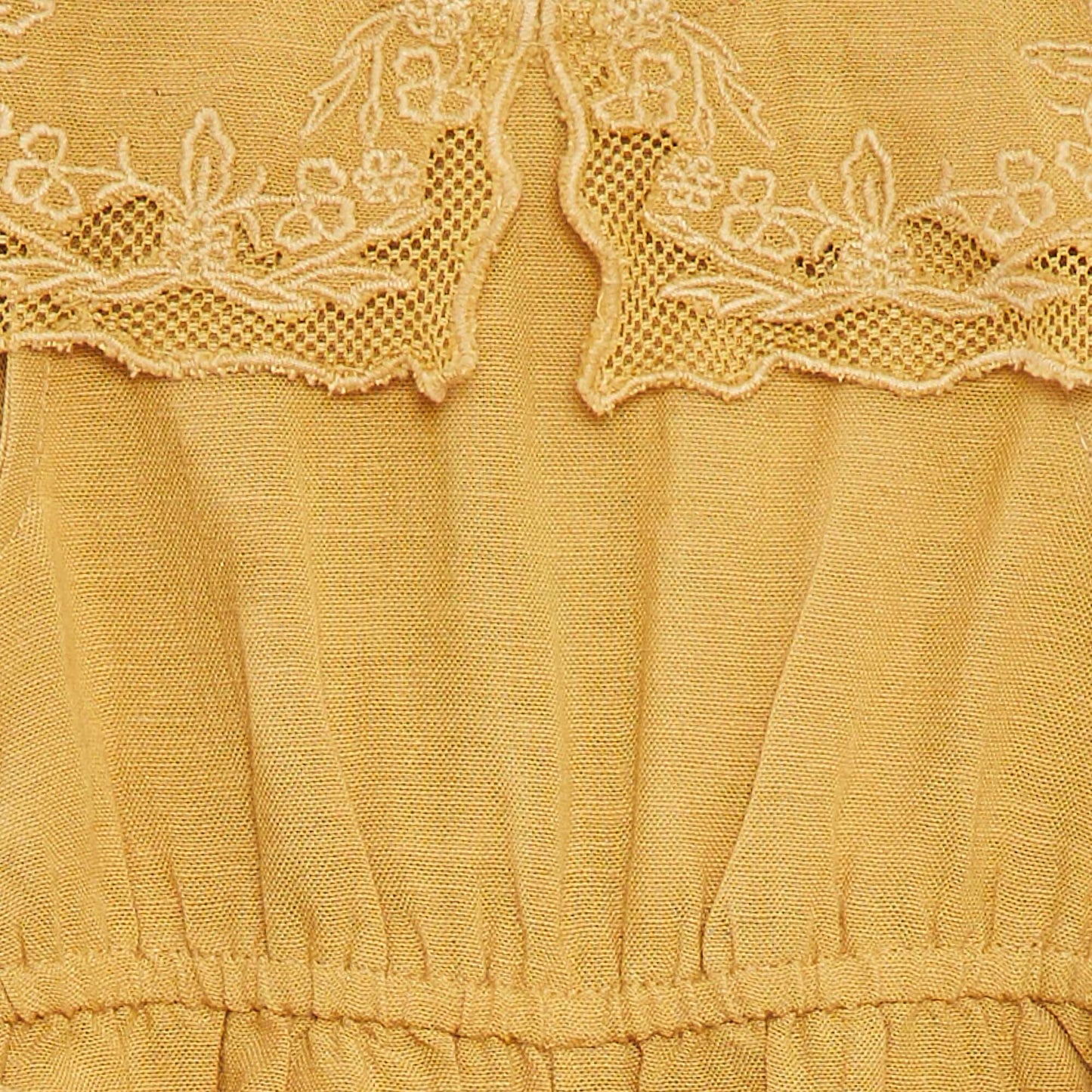 Combinaison longue avec col fantaisiste et ceinture BEIGE