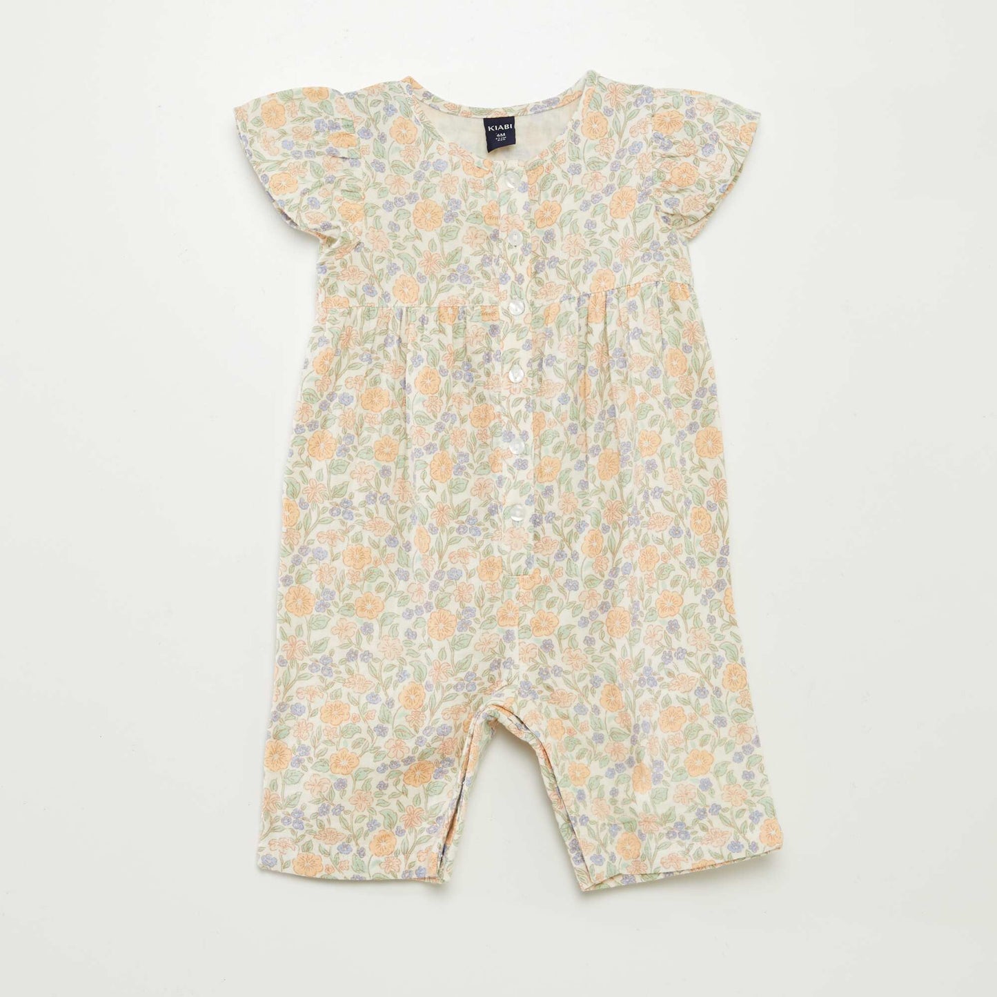 Combinaison longue en gaze de coton BLEU