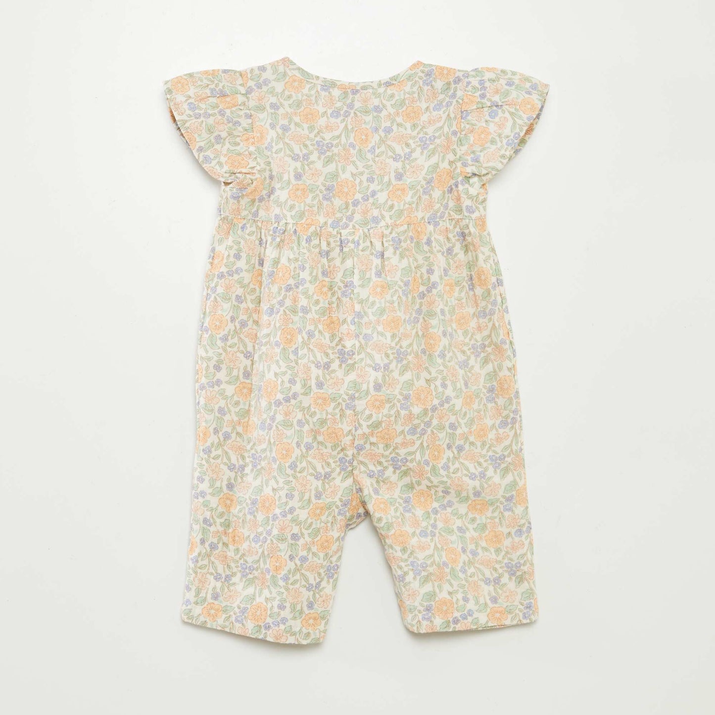 Combinaison longue en gaze de coton BLEU
