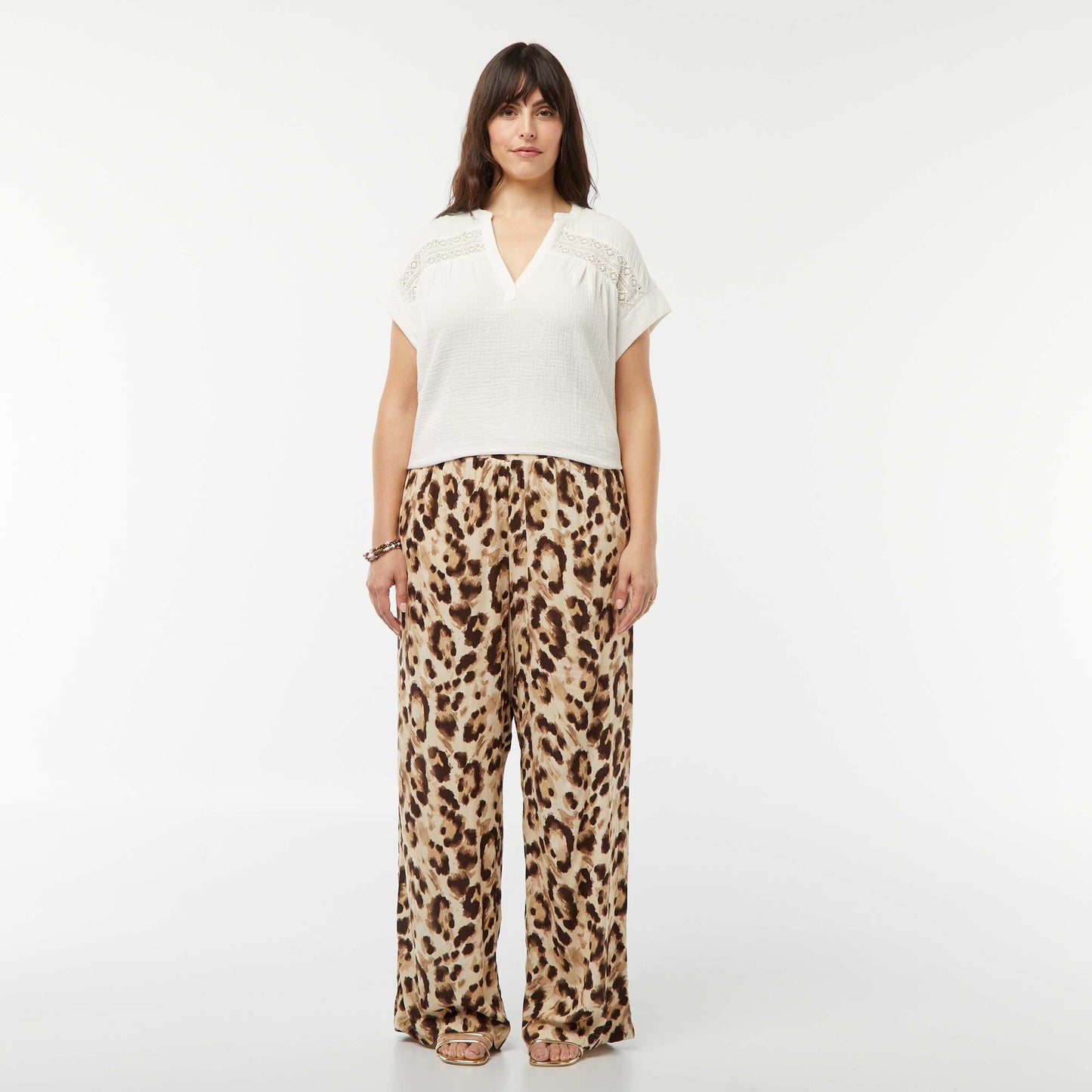 Blouse en double gaze de coton BLANC