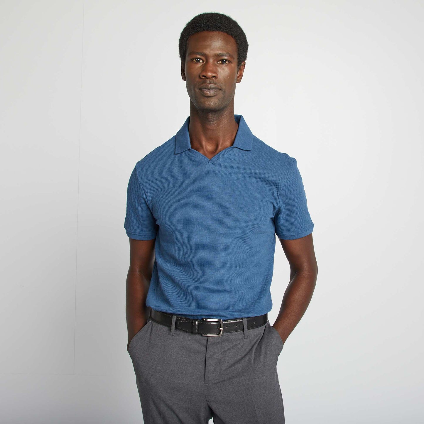 Polo en maille piquée BLEU