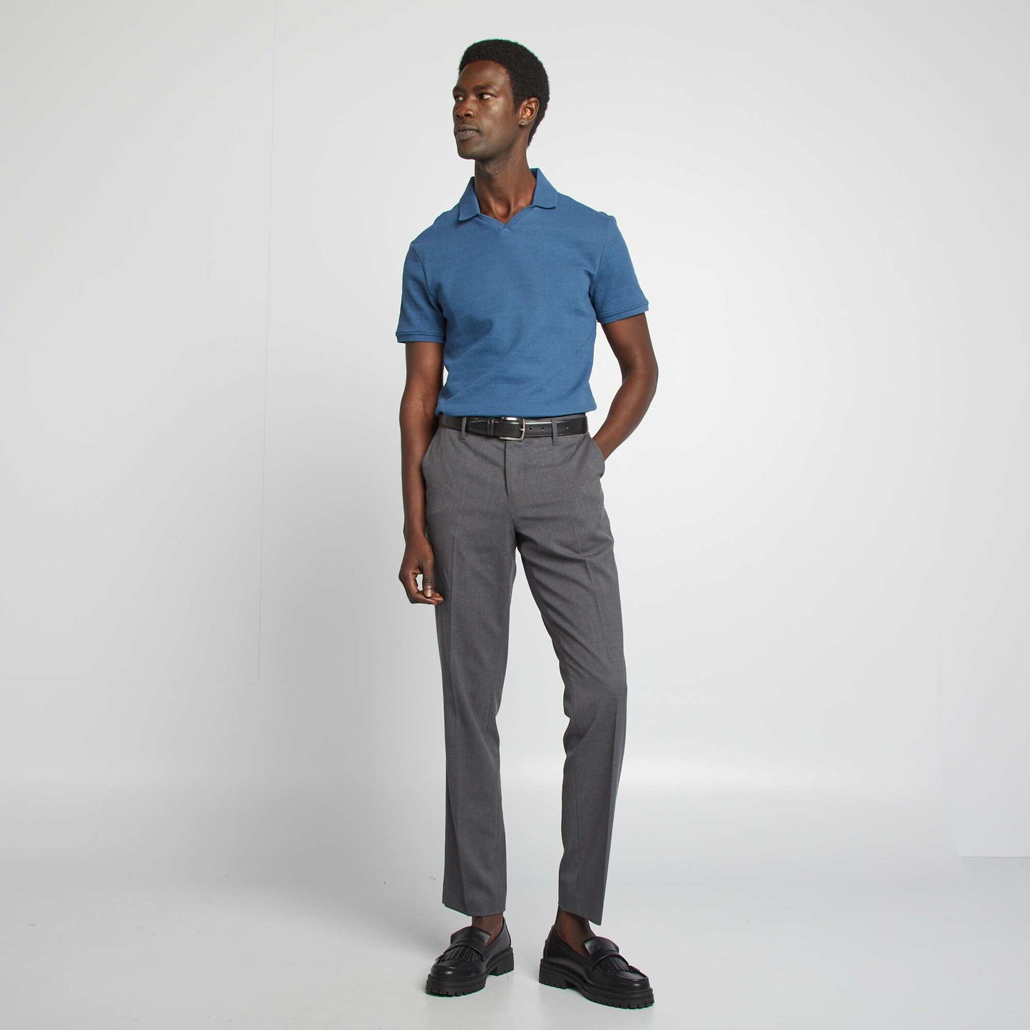 Polo en maille piquée BLEU