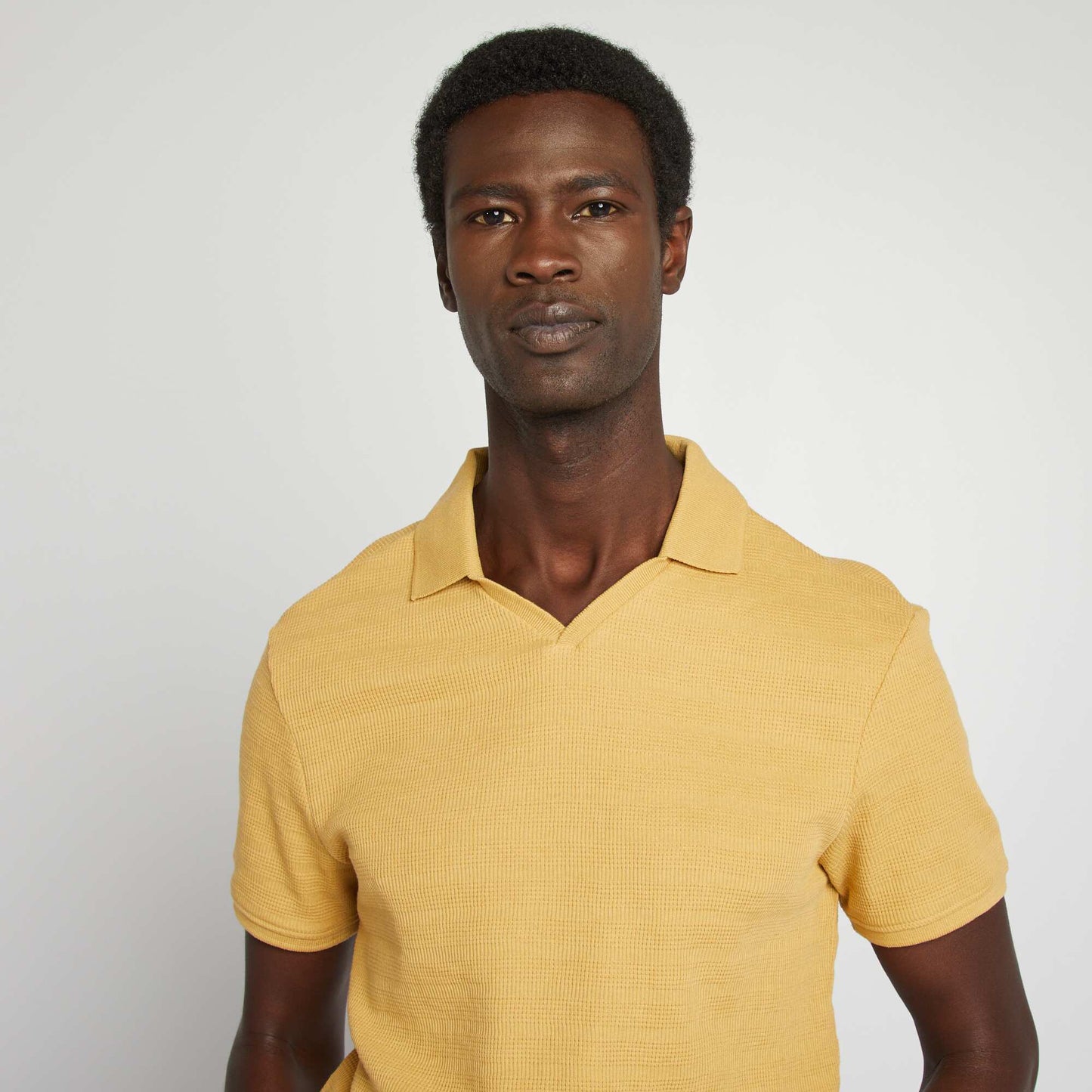 Polo en maille piquée JAUNE