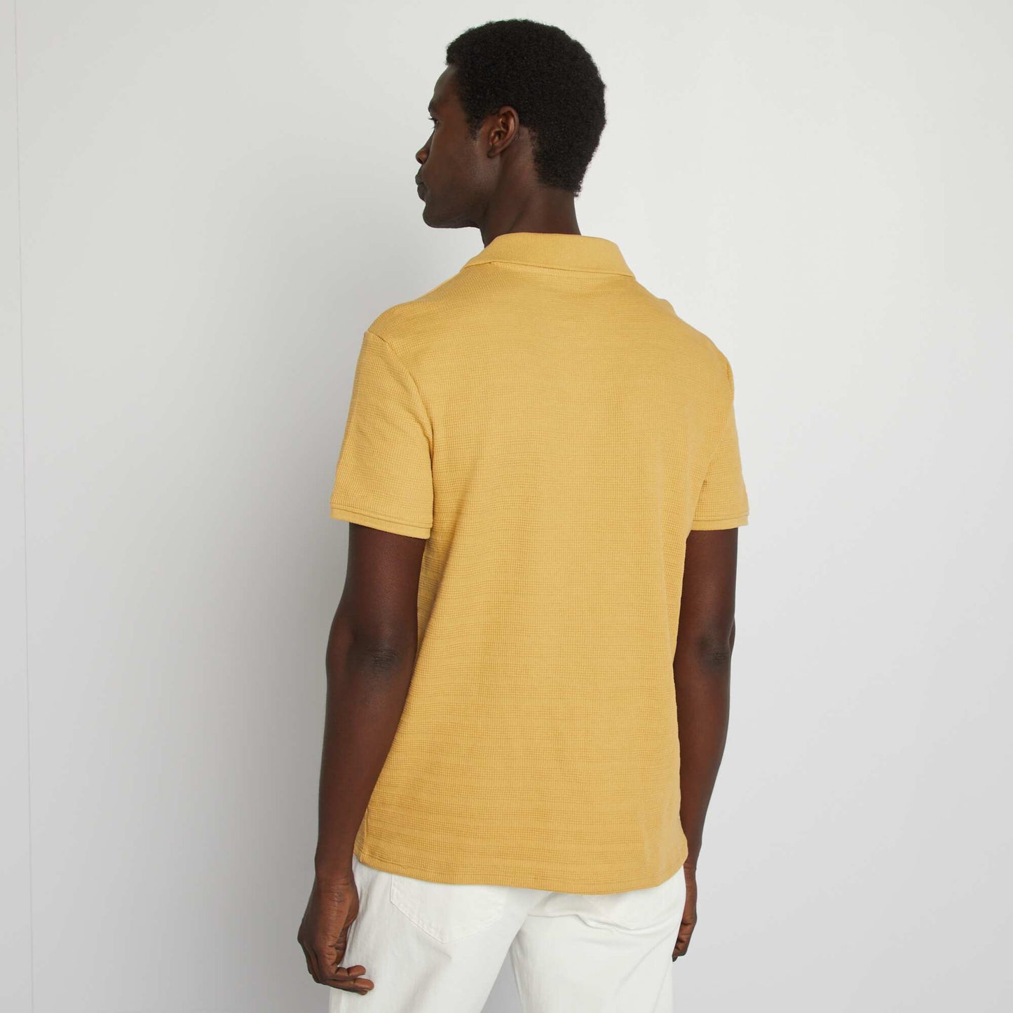 Polo en maille piquée JAUNE
