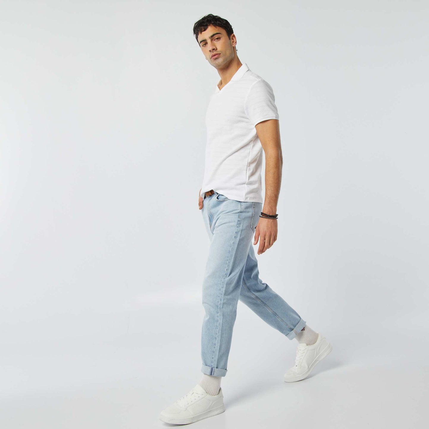 Polo en maille piquée BLANC
