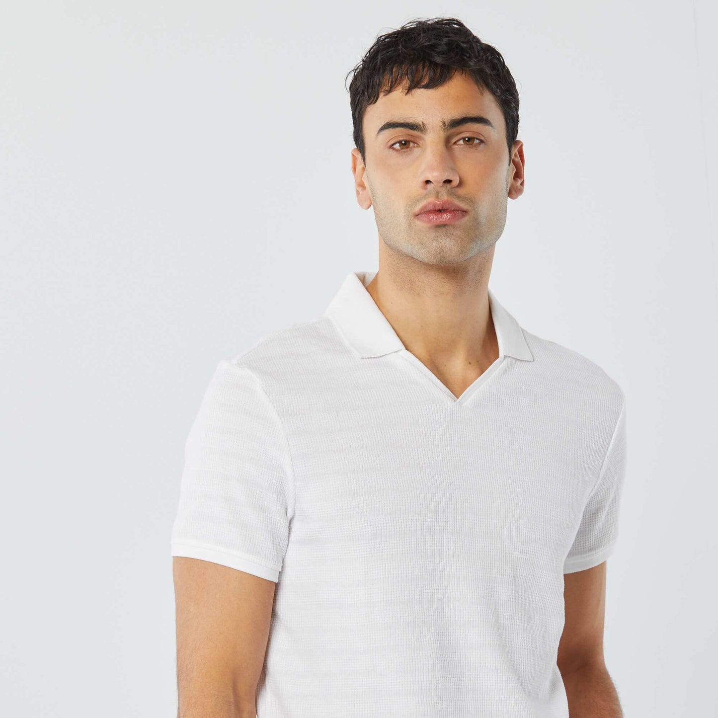 Polo en maille piquée BLANC