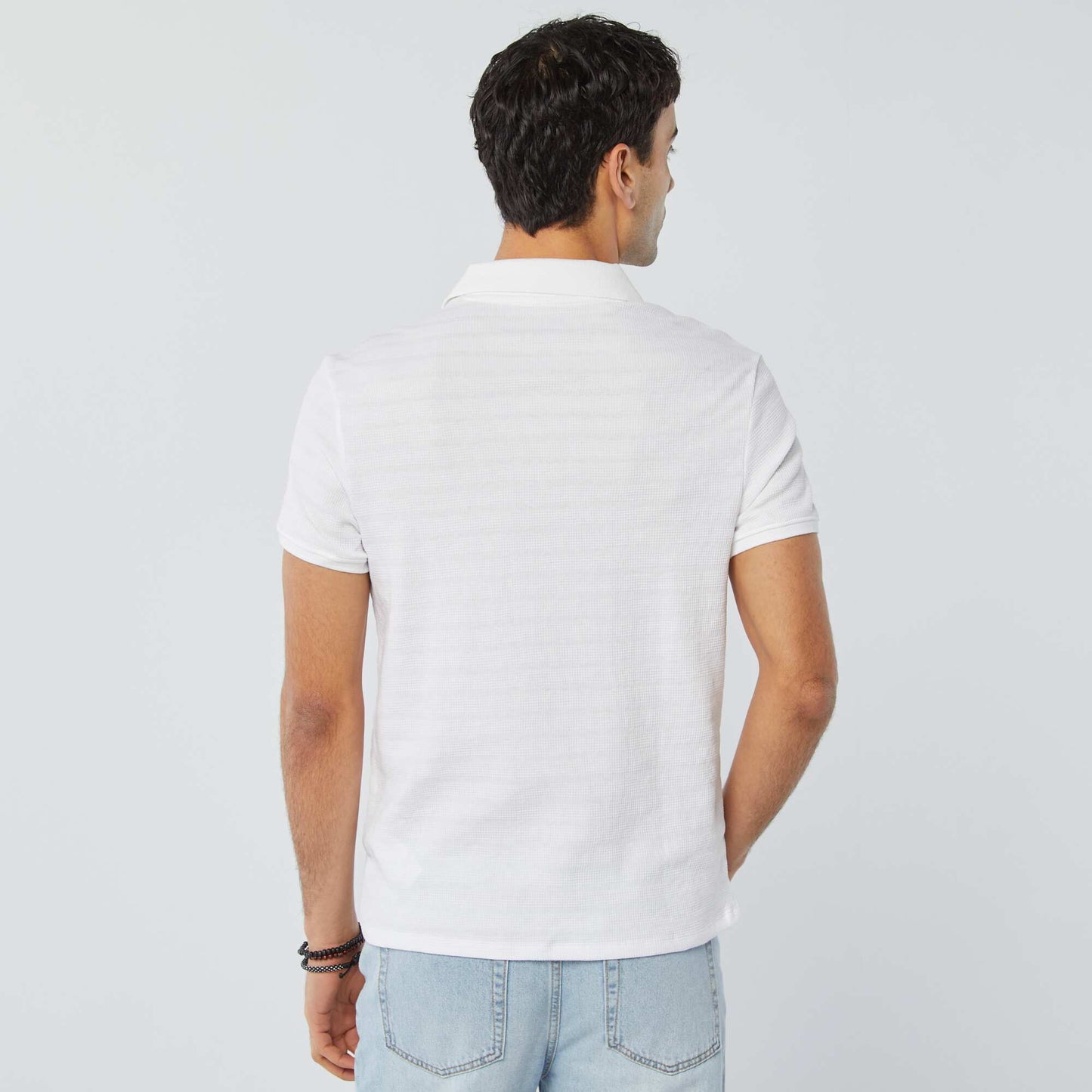 Polo en maille piquée BLANC