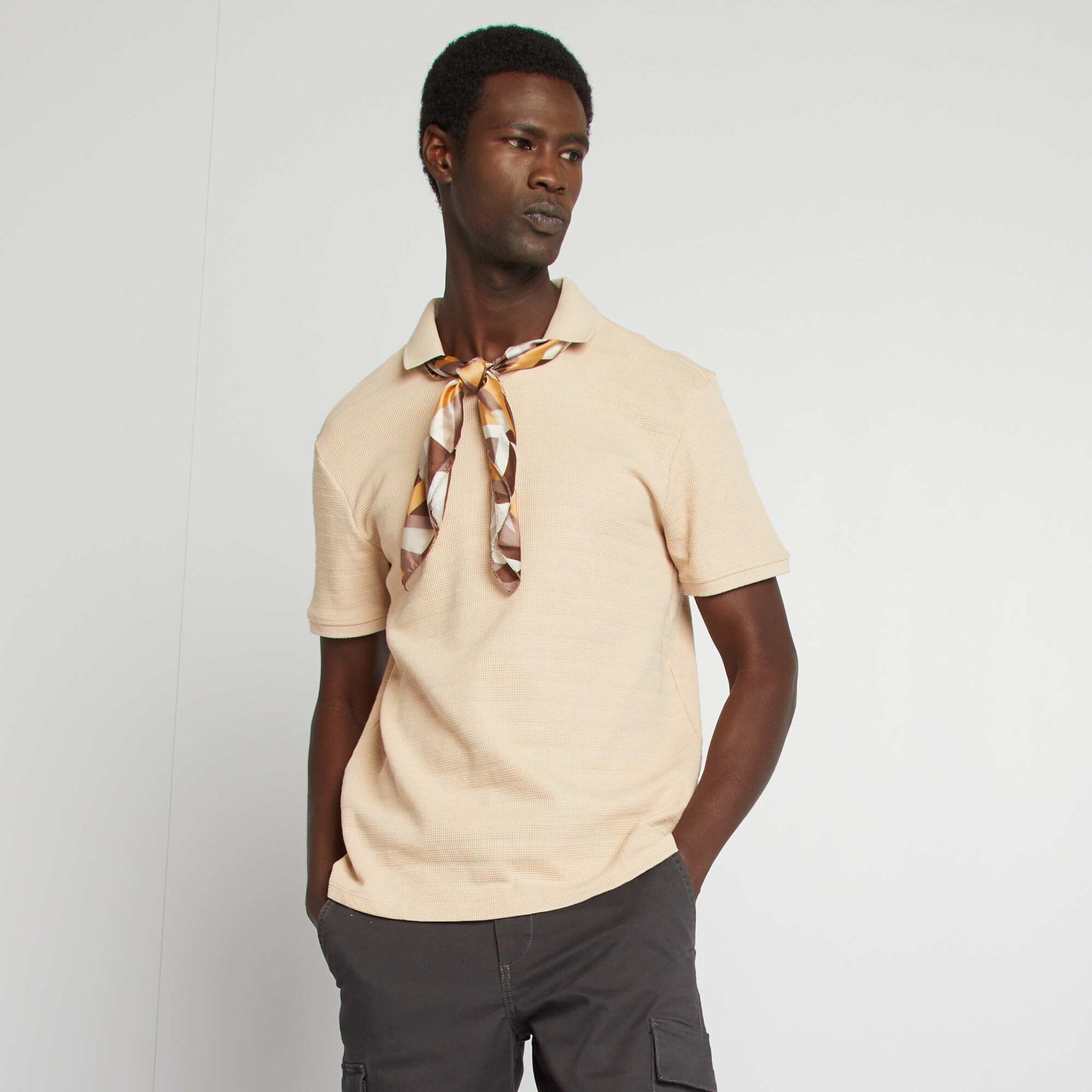 Polo en maille piquée BEIGE