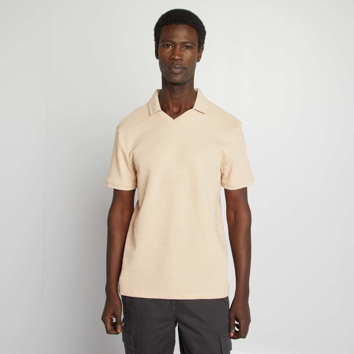 Polo en maille piquée BEIGE