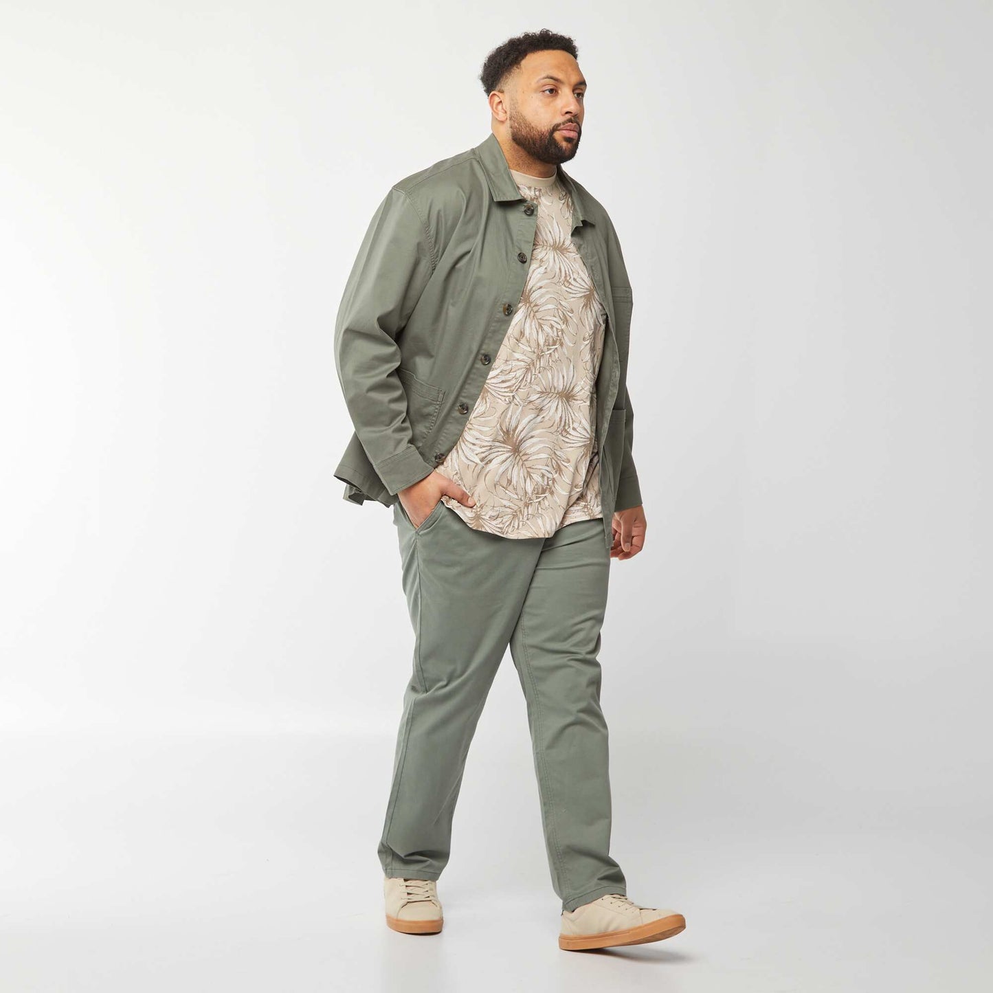 Surchemise en twill KAKI