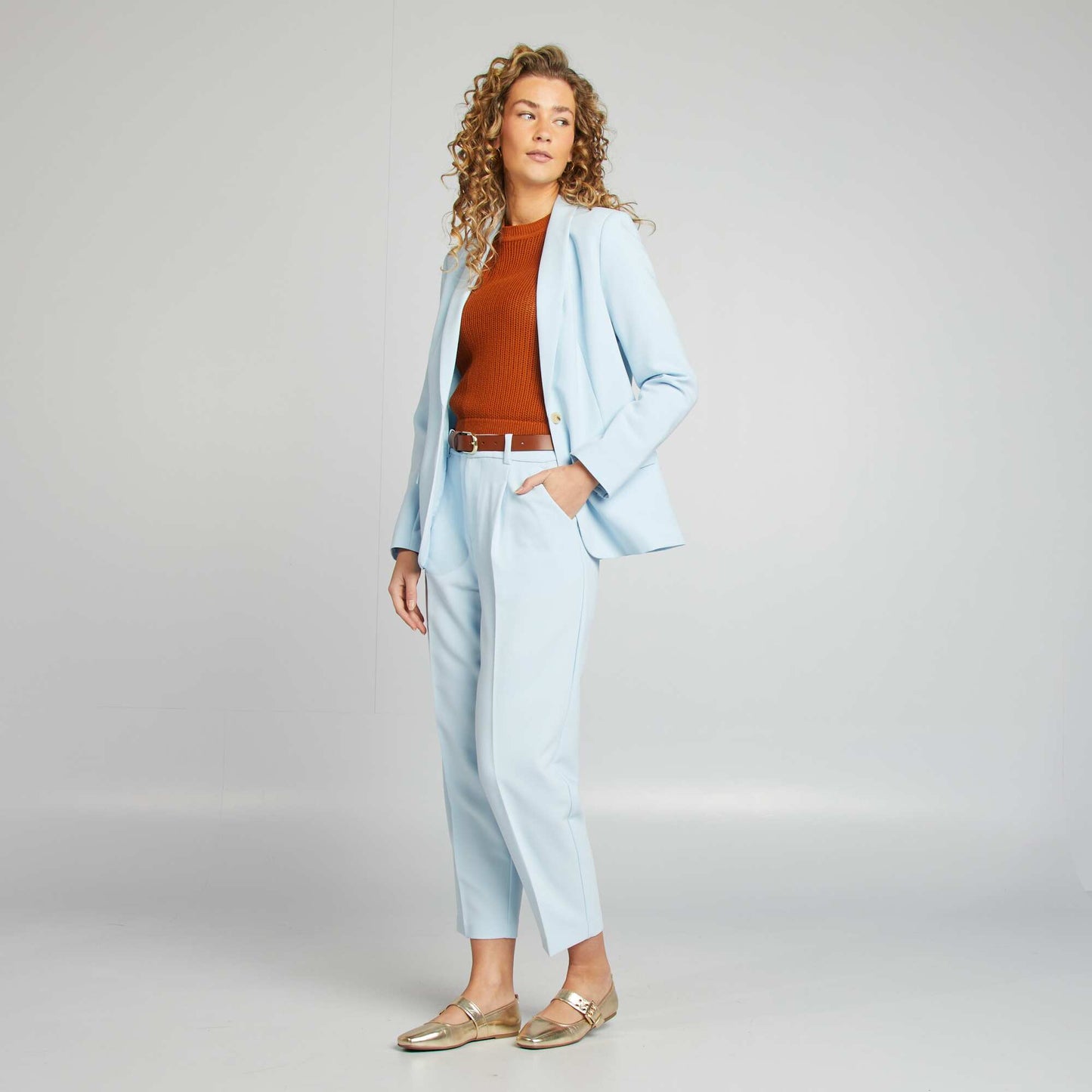 Pantalon de costume 7/8 BLEU