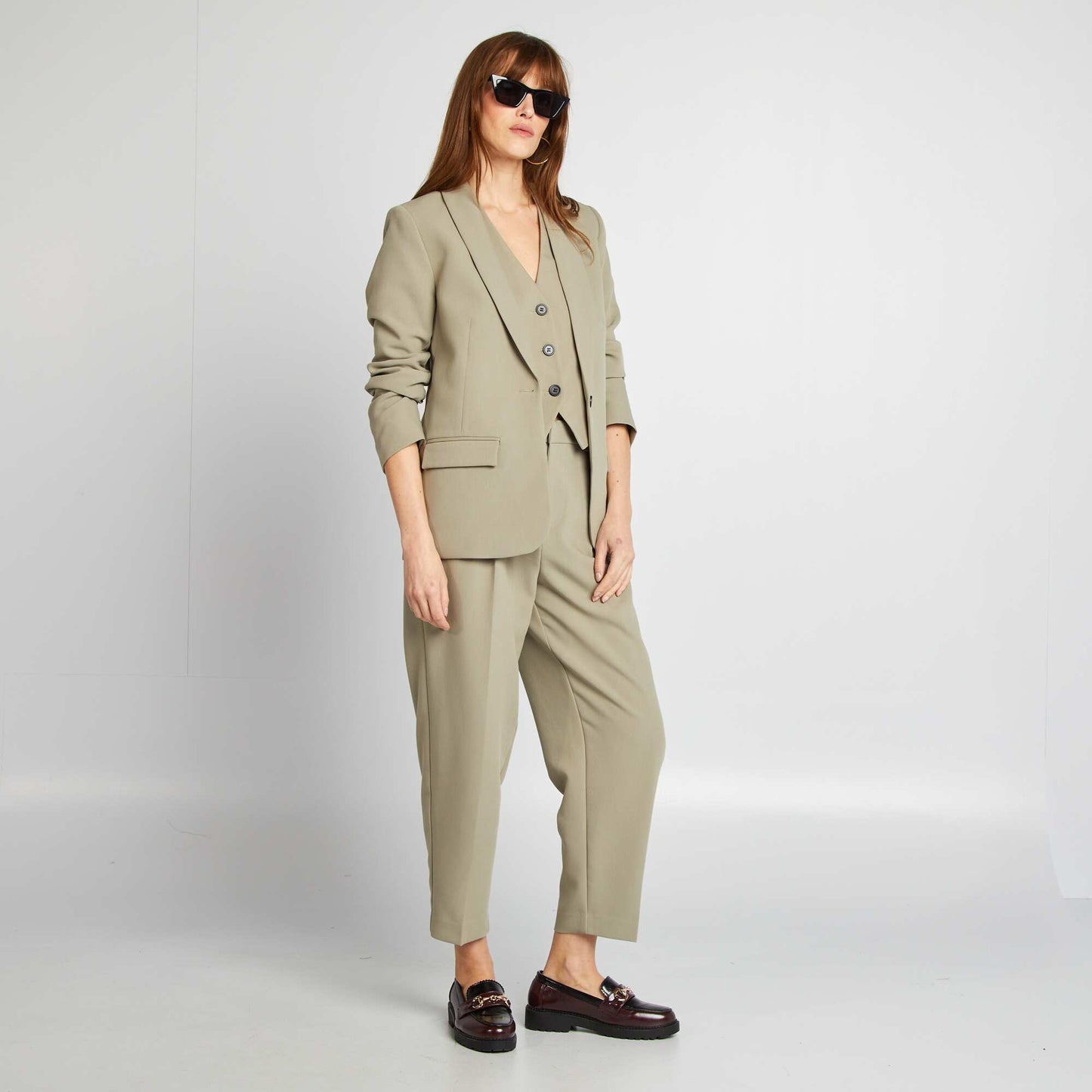 Pantalon de costume 7/8 VERT
