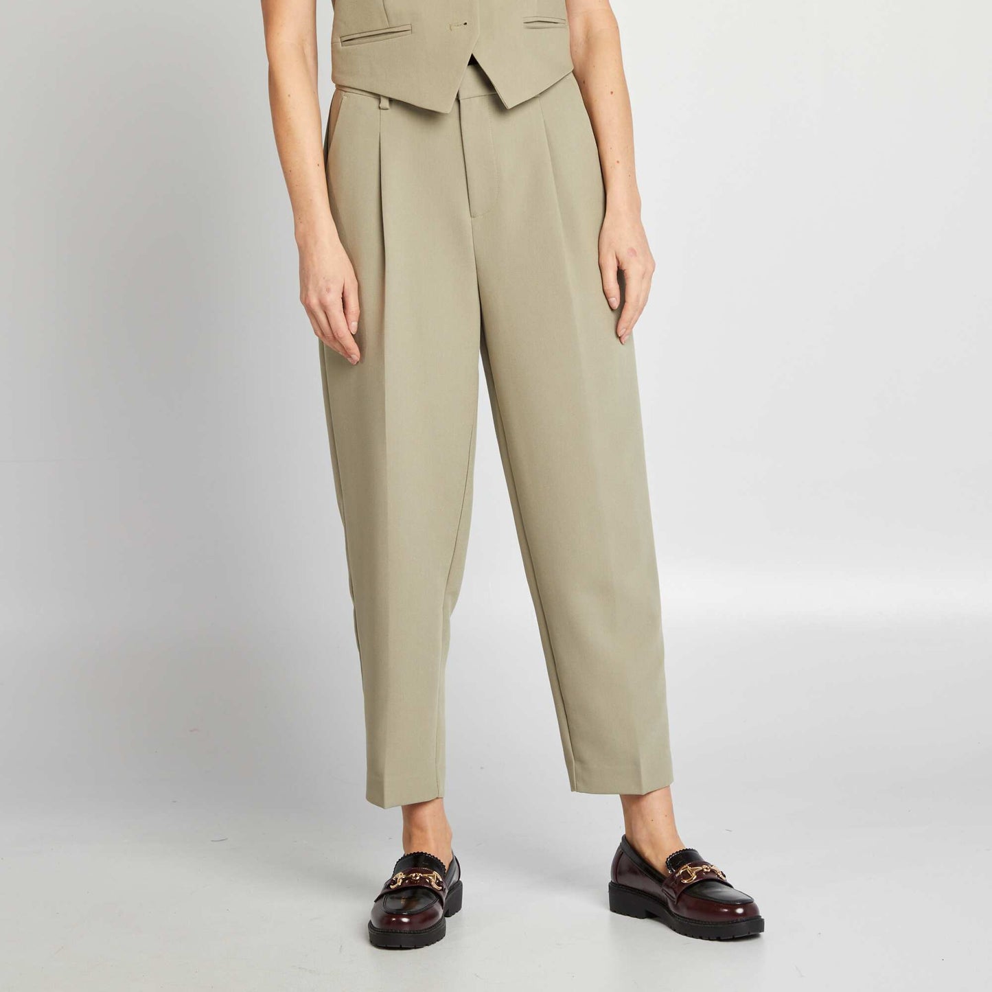 Pantalon de costume 7/8 VERT