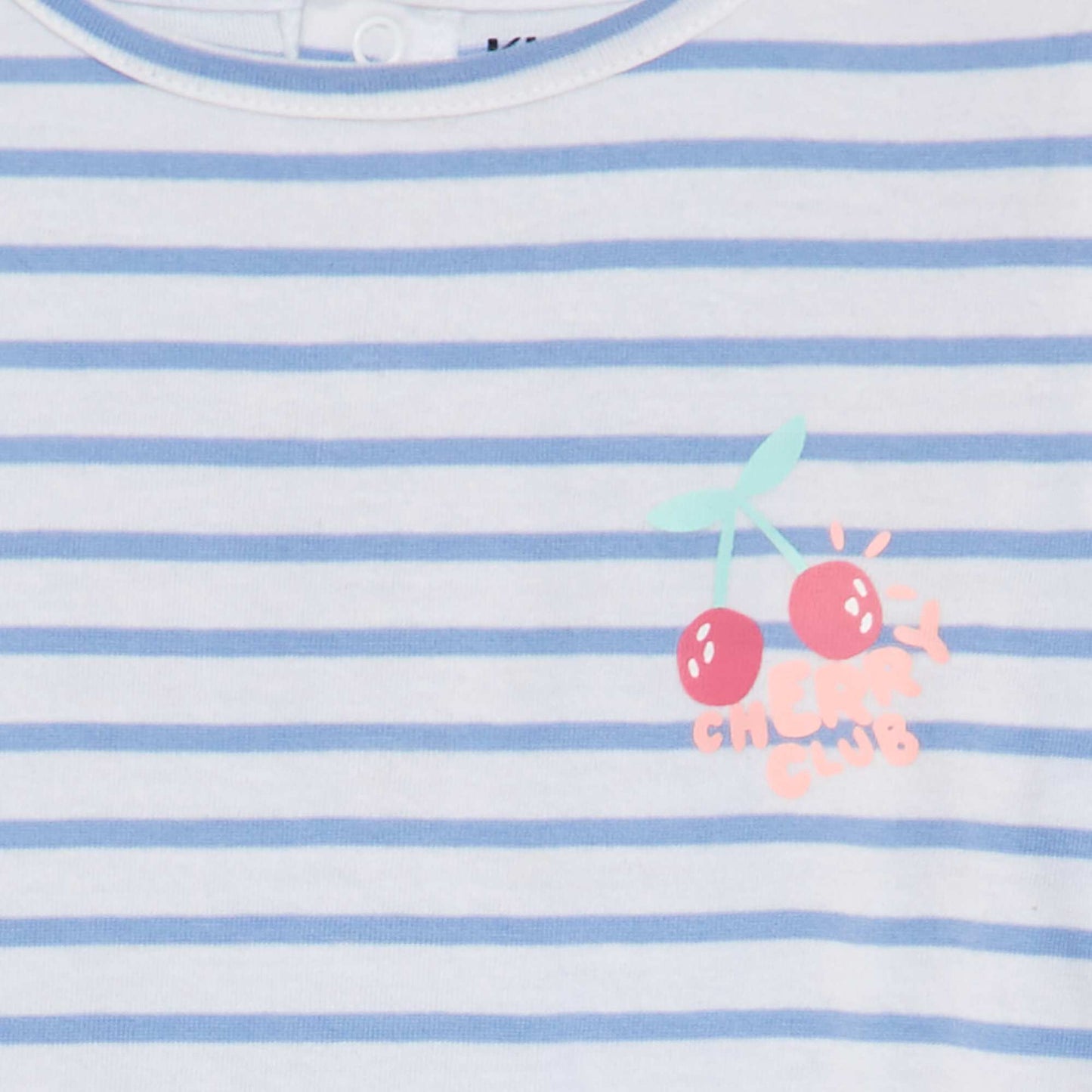 T-shirt manches courtes volantées à imprimé BLANC