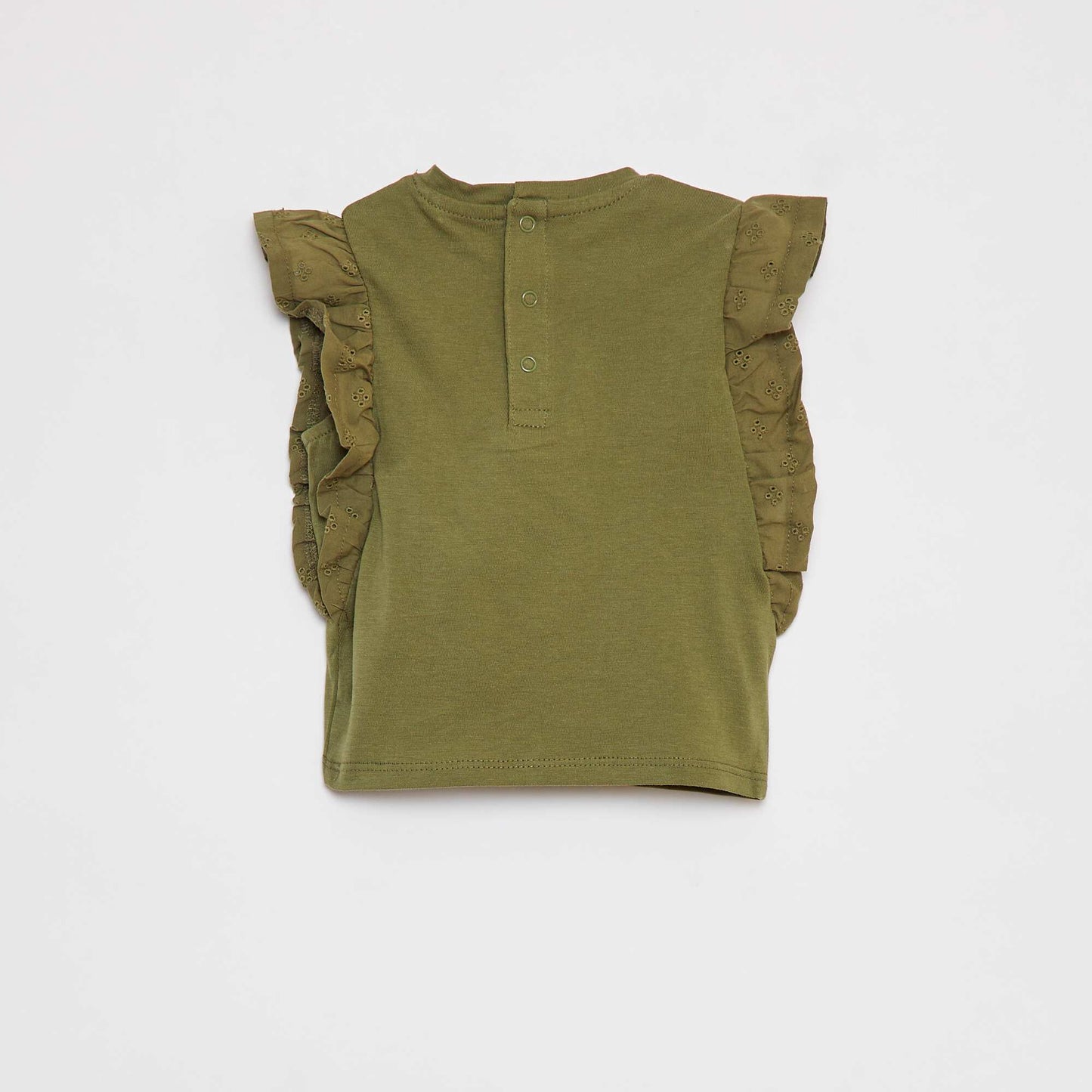 T-shirt avec broderies anglaises VERT