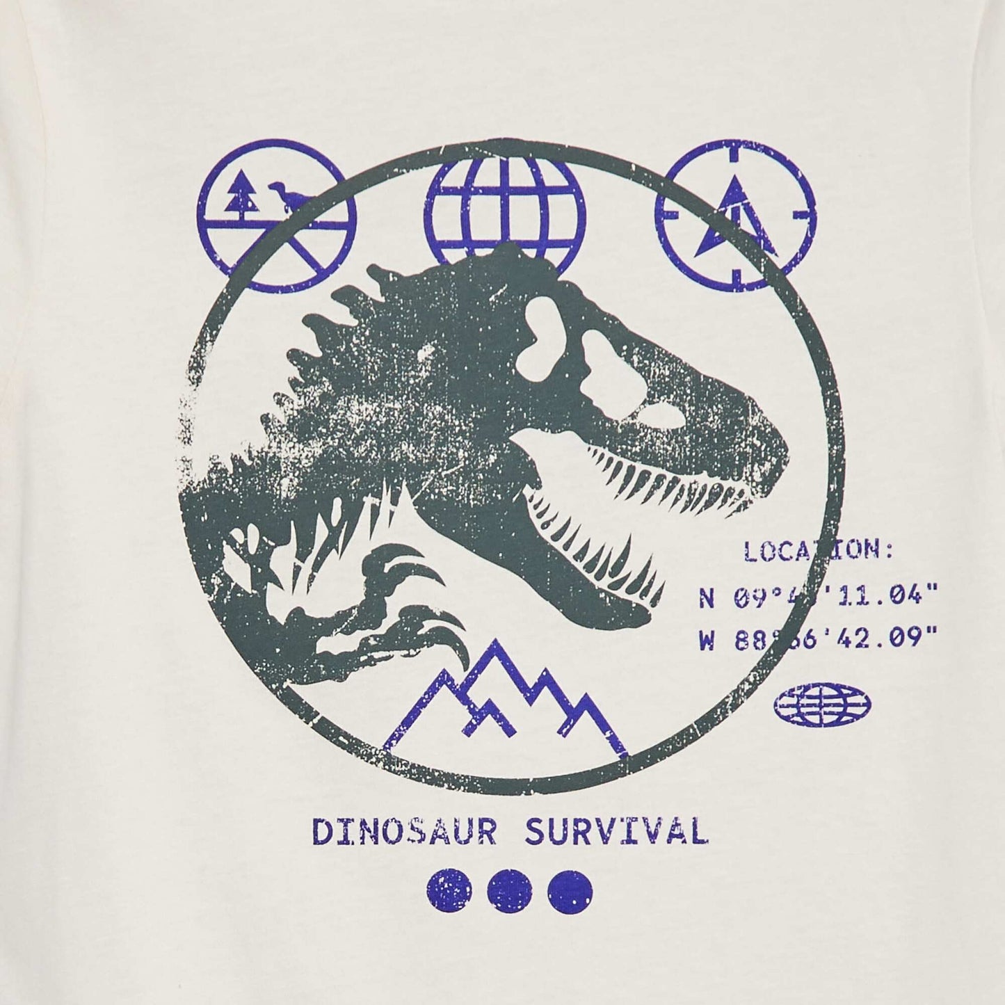 T-shirt à manches courtes 'Jurassic World' BLANC