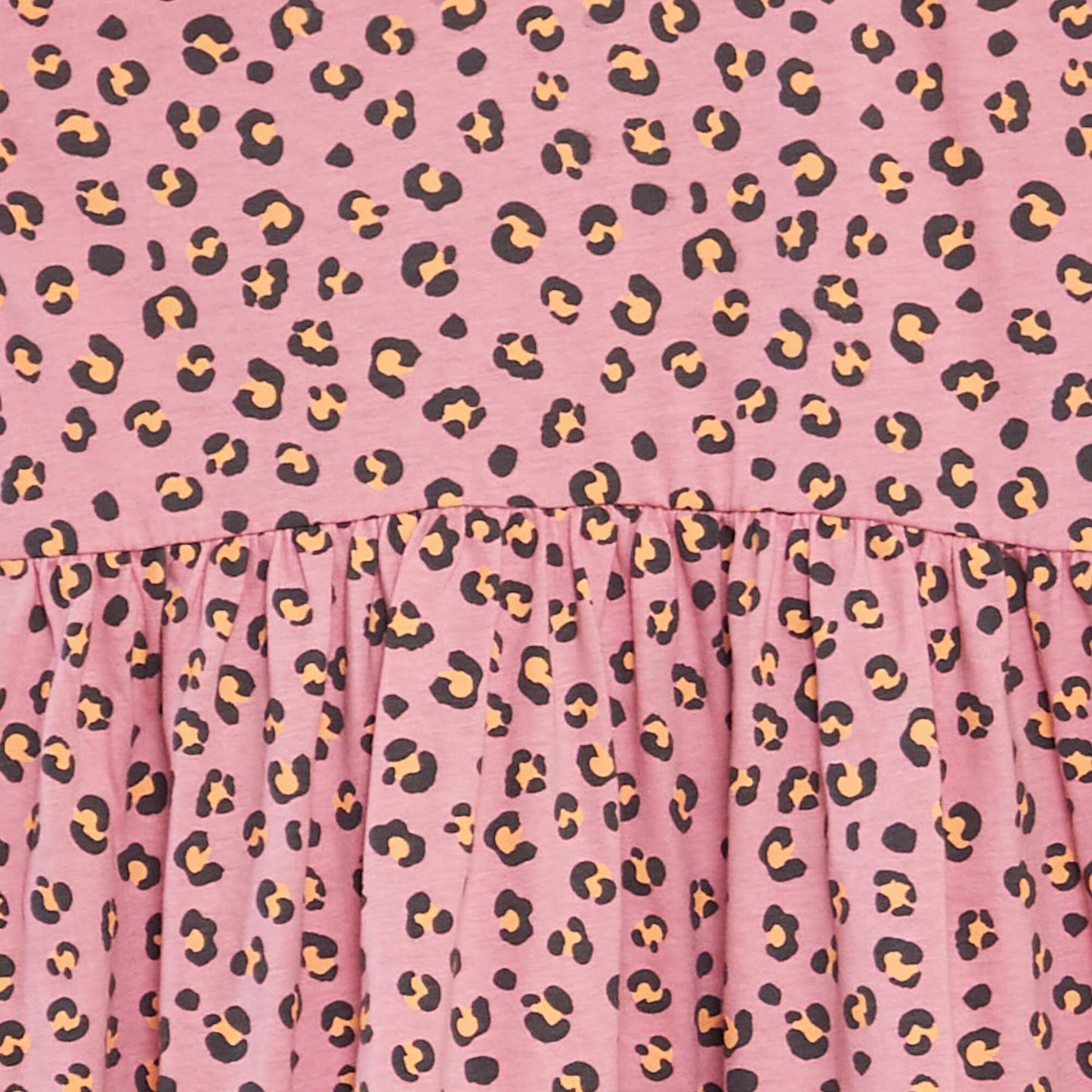 Robe à bretelles volantées à motif ROSE