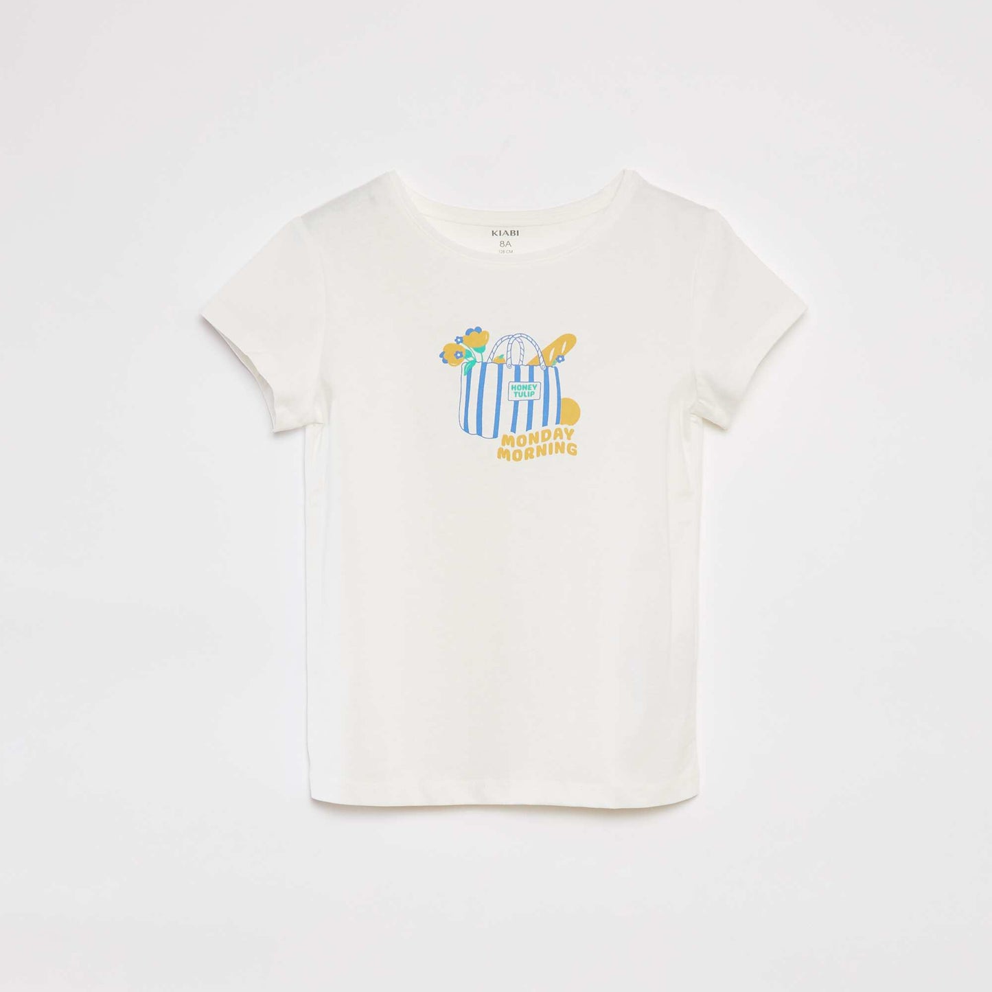 T-shirt manches courtes imprimé BLANC