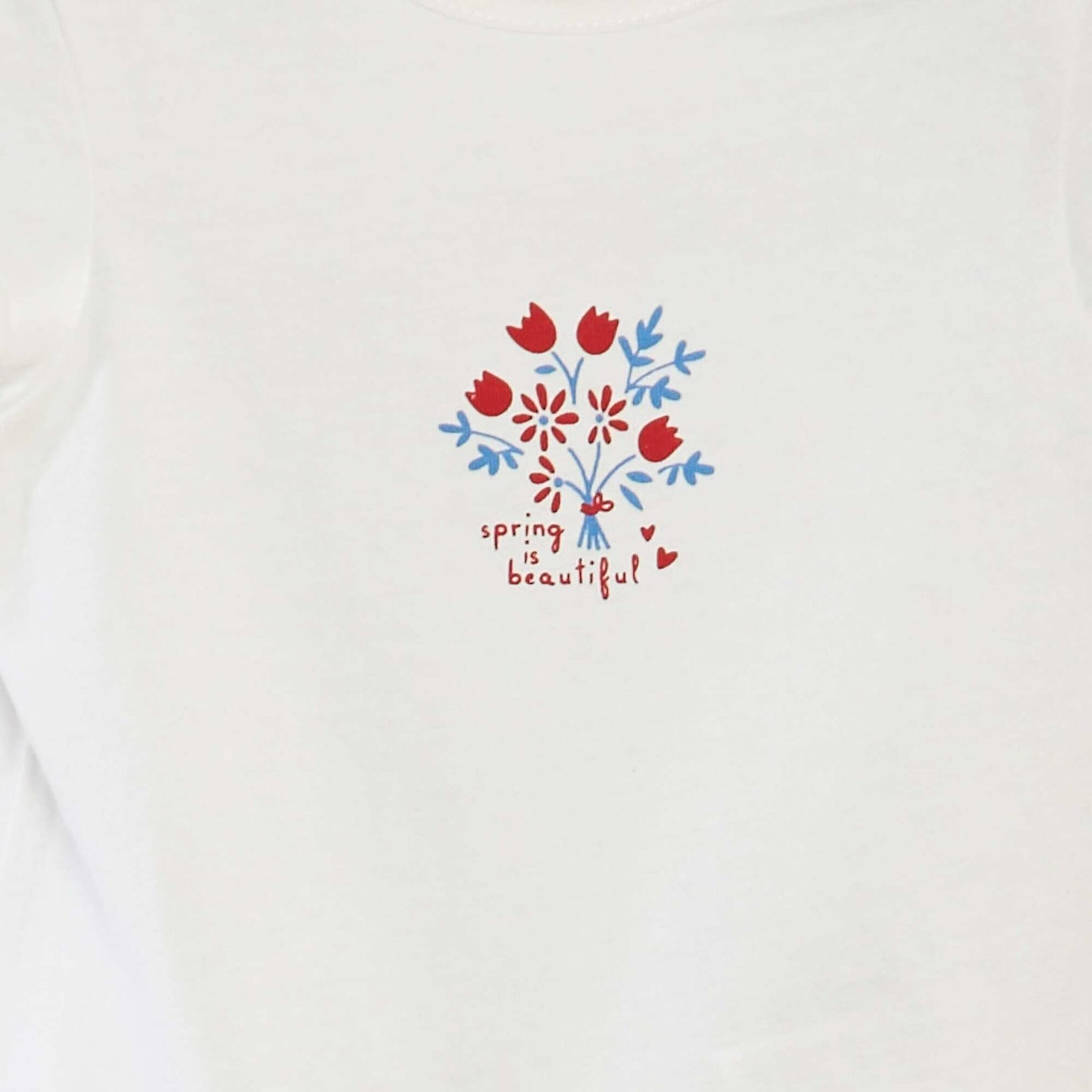 T-shirt imprimé en coton BLANC