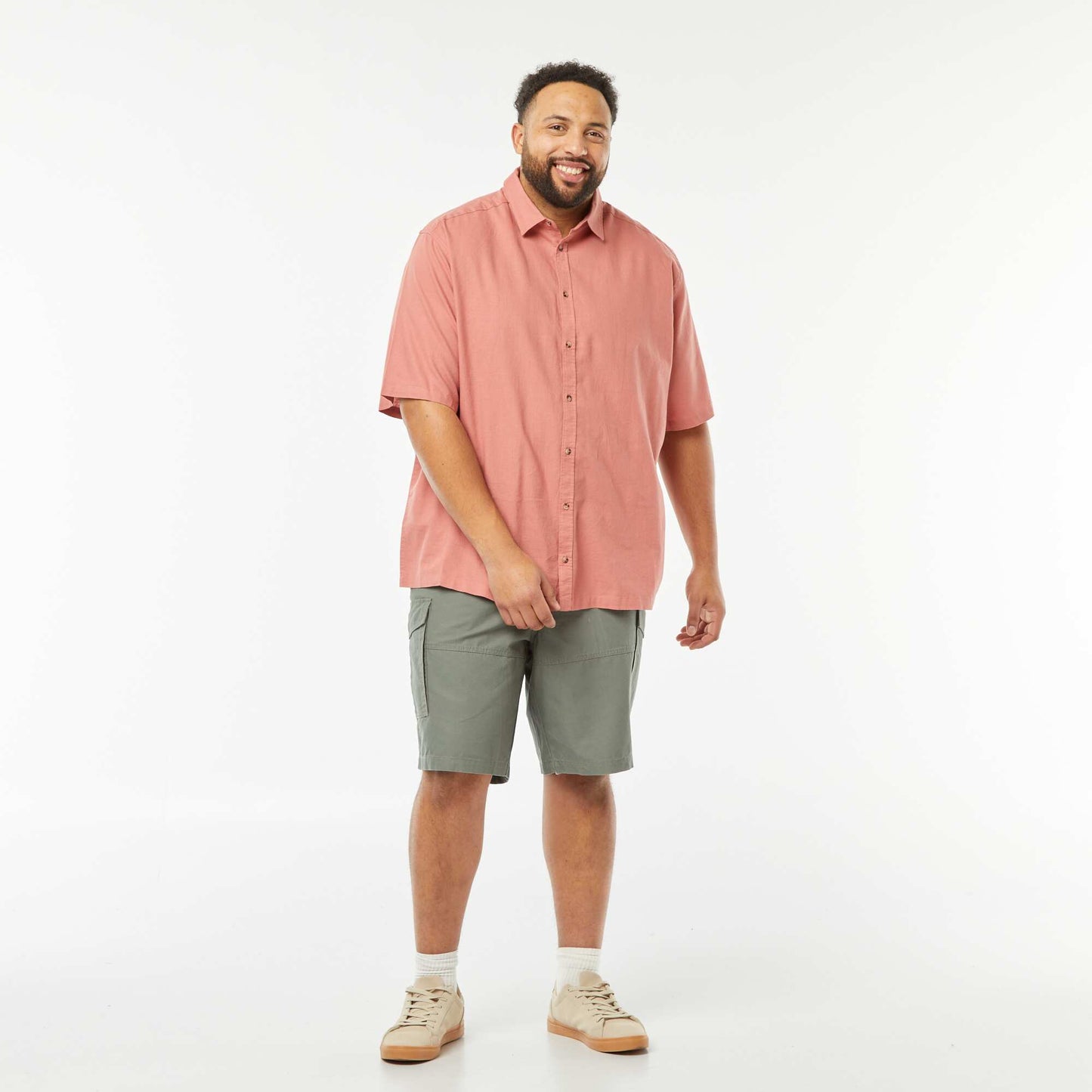 Bermuda multi-poches en twill KAKI