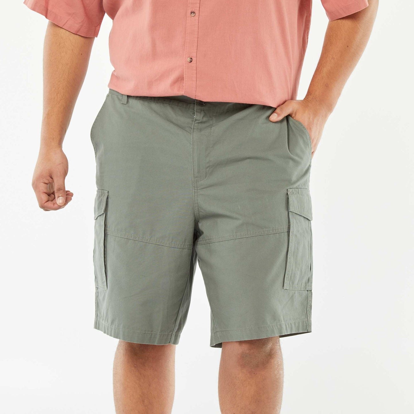 Bermuda multi-poches en twill KAKI