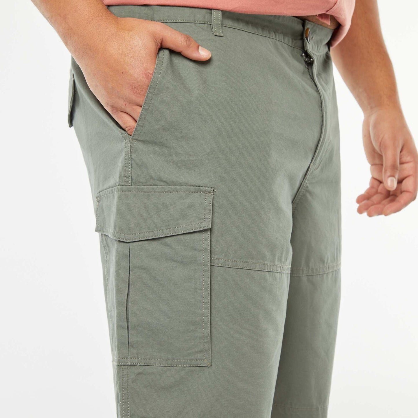 Bermuda multi-poches en twill KAKI