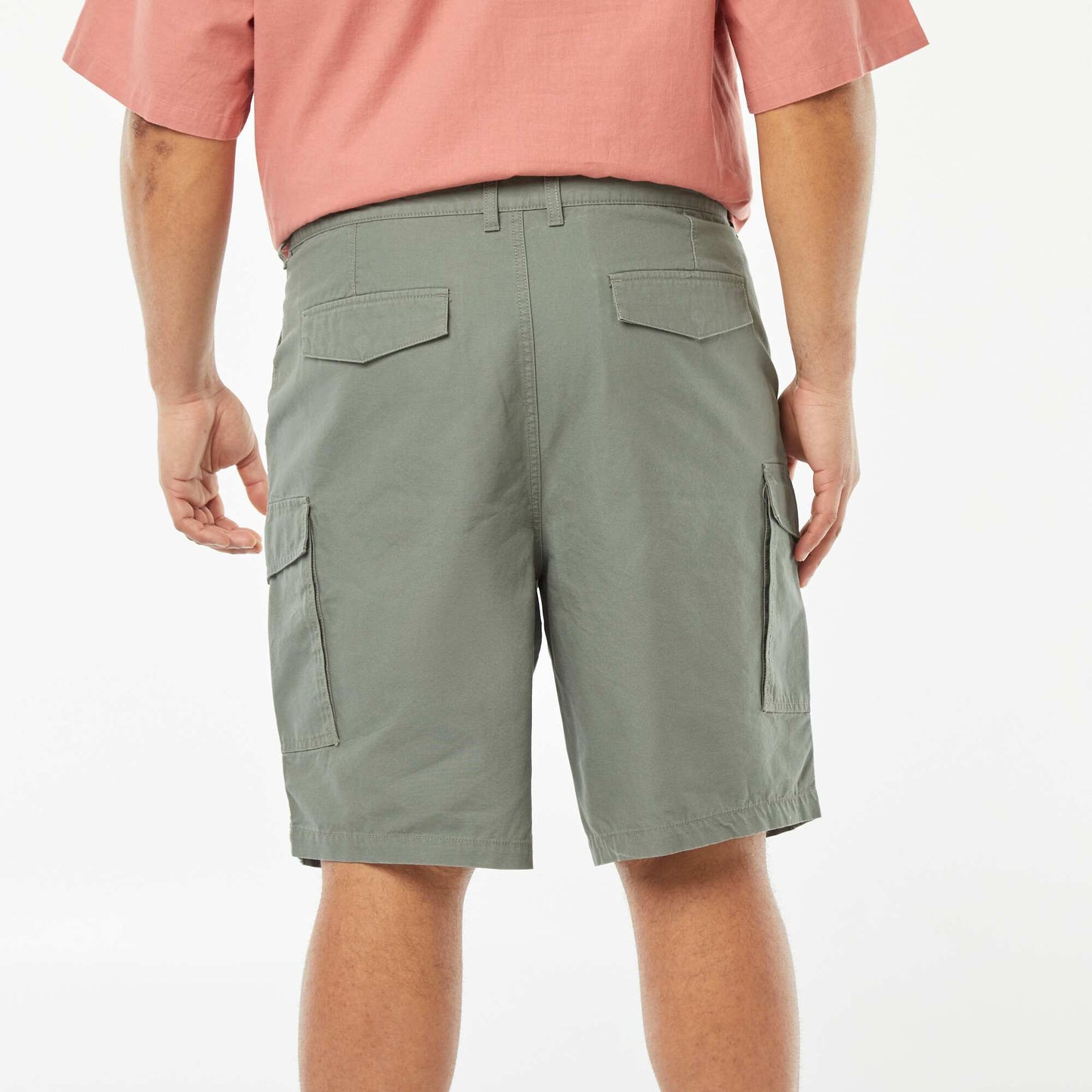 Bermuda multi-poches en twill KAKI