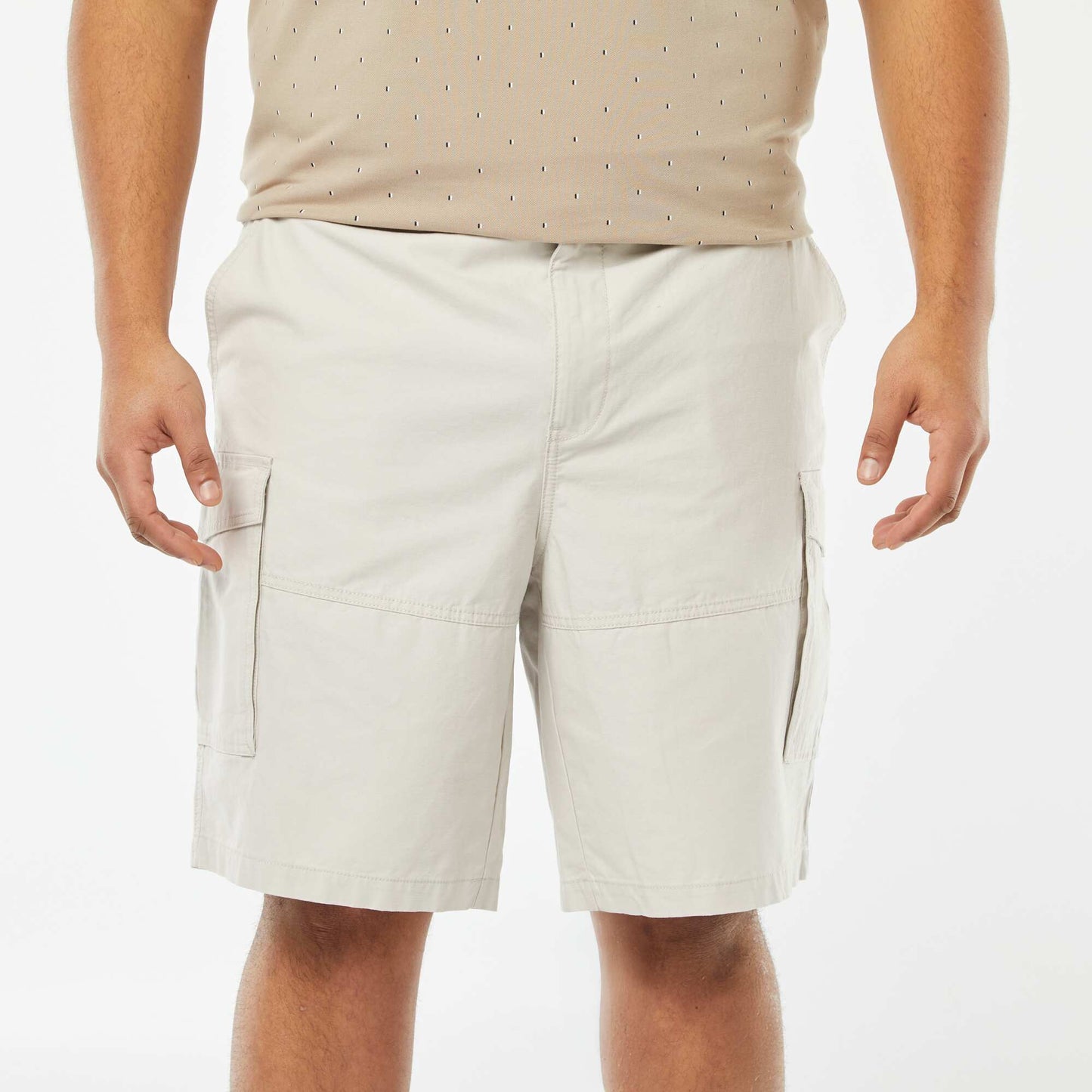 Bermuda multi-poches en twill GRIS