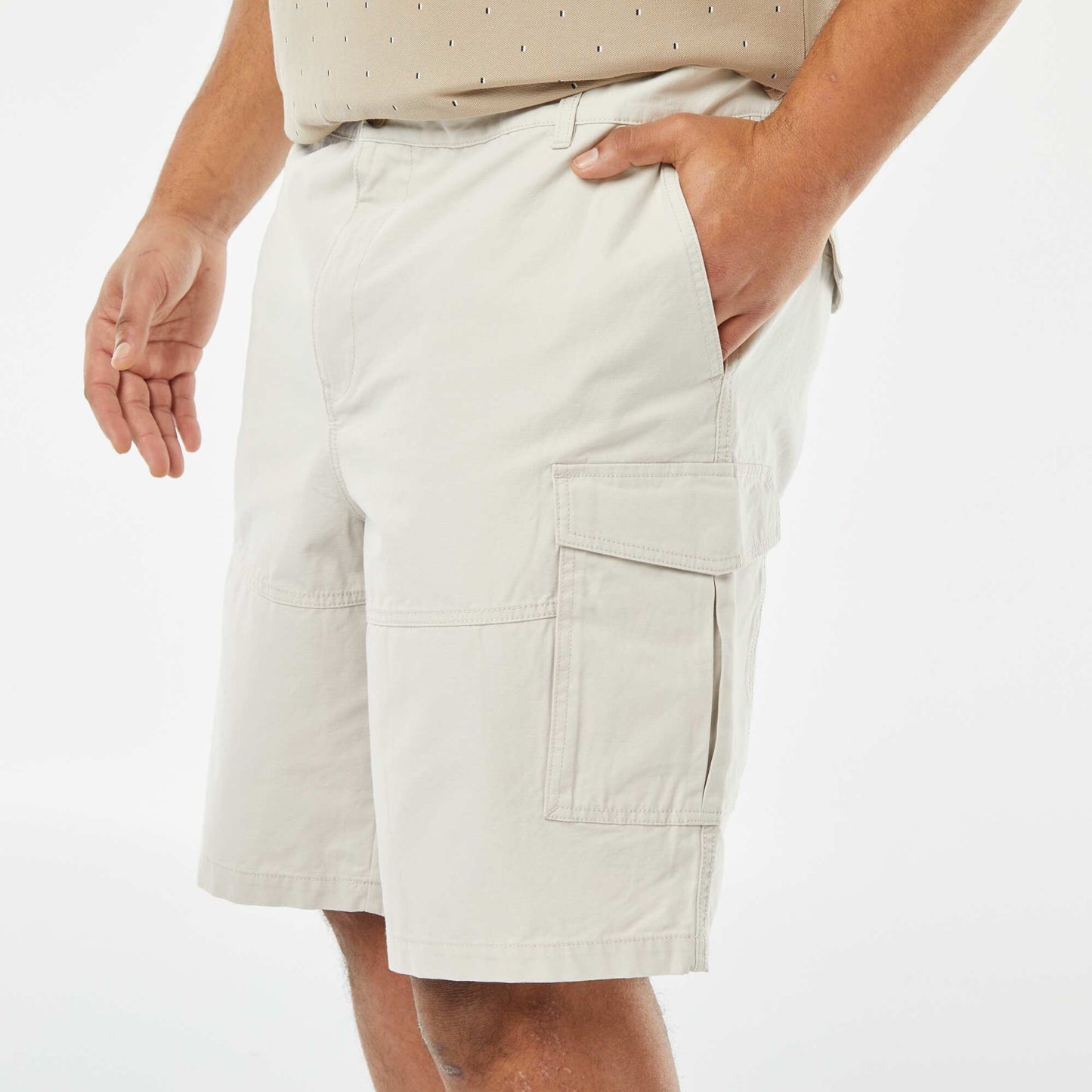 Bermuda multi-poches en twill GRIS