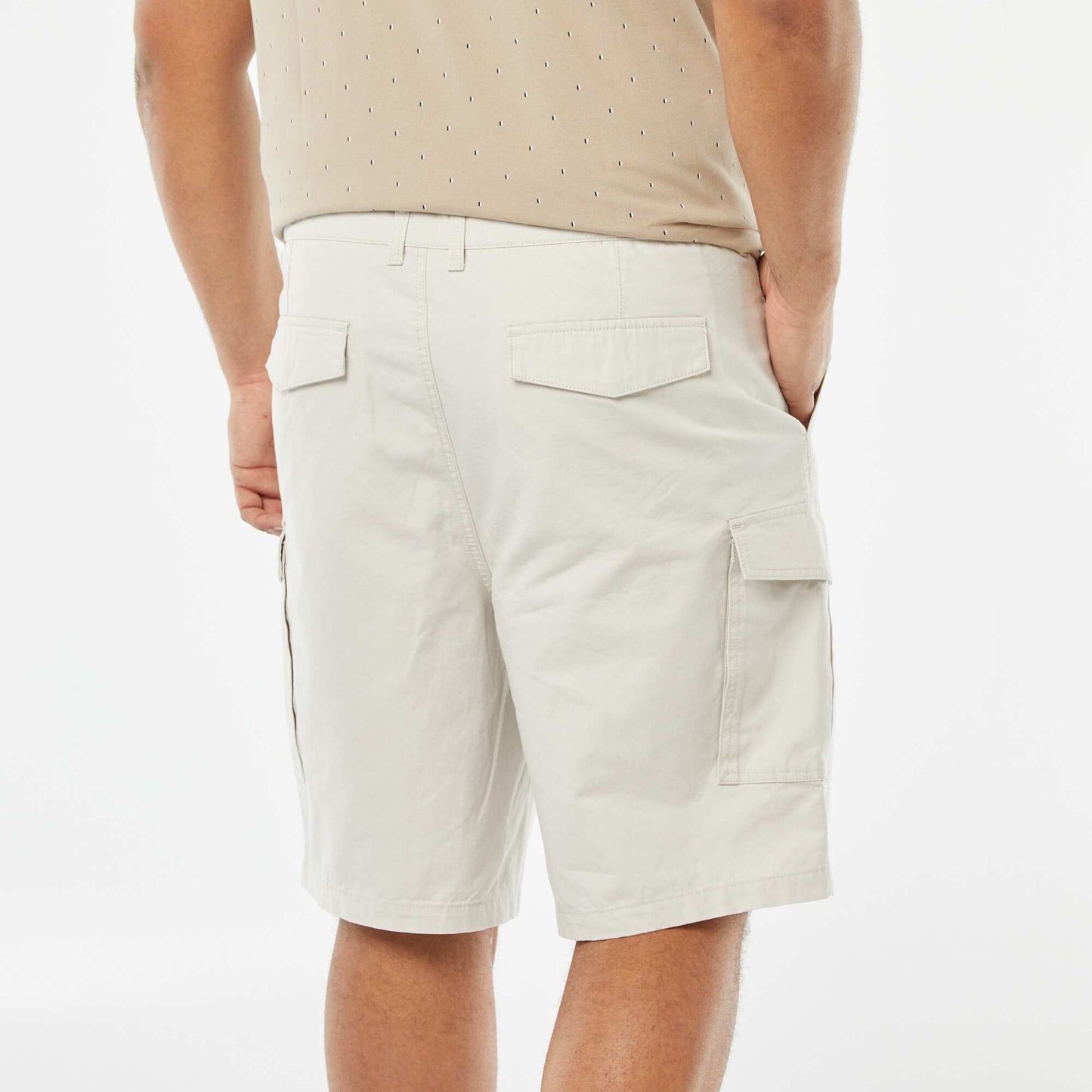 Bermuda multi-poches en twill GRIS