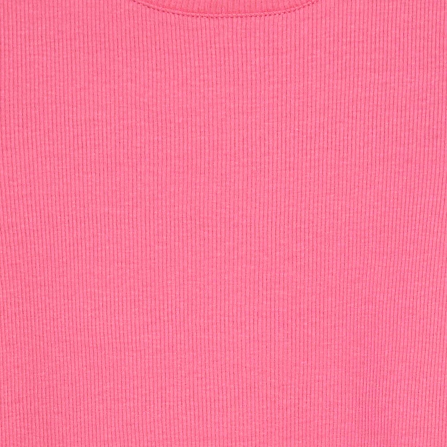 T-shirt côtelé bords ondulés ROSE