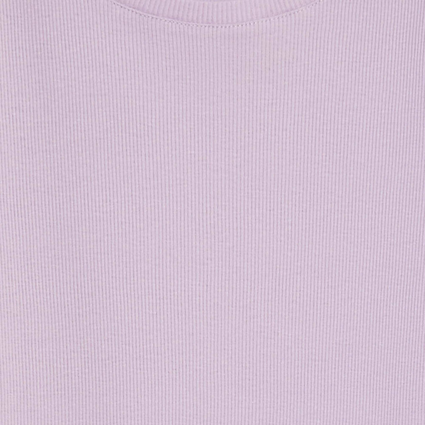 T-shirt côtelé bords ondulés VIOLET