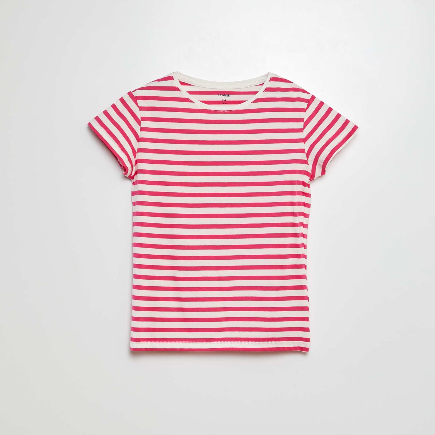 T-shirt à manches courtes rayé ROSE