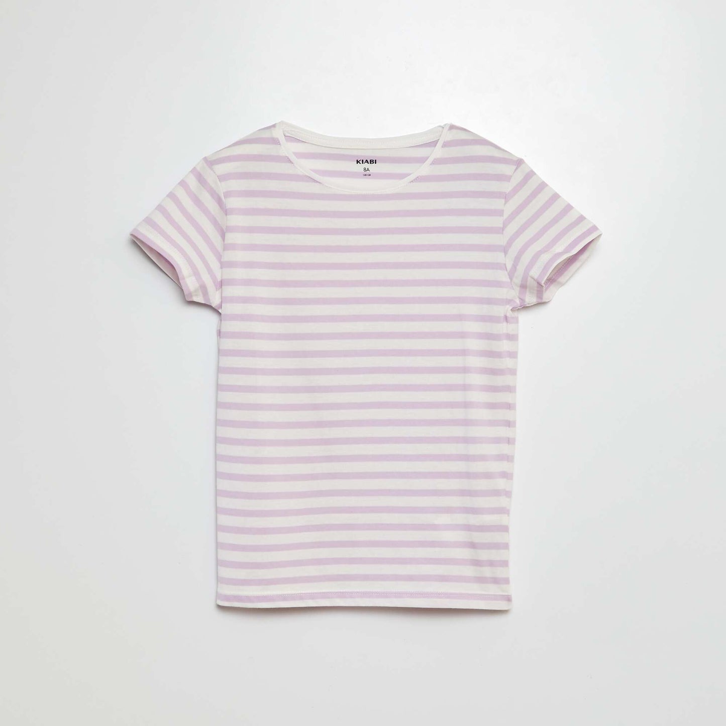 T-shirt à manches courtes rayé BLANC