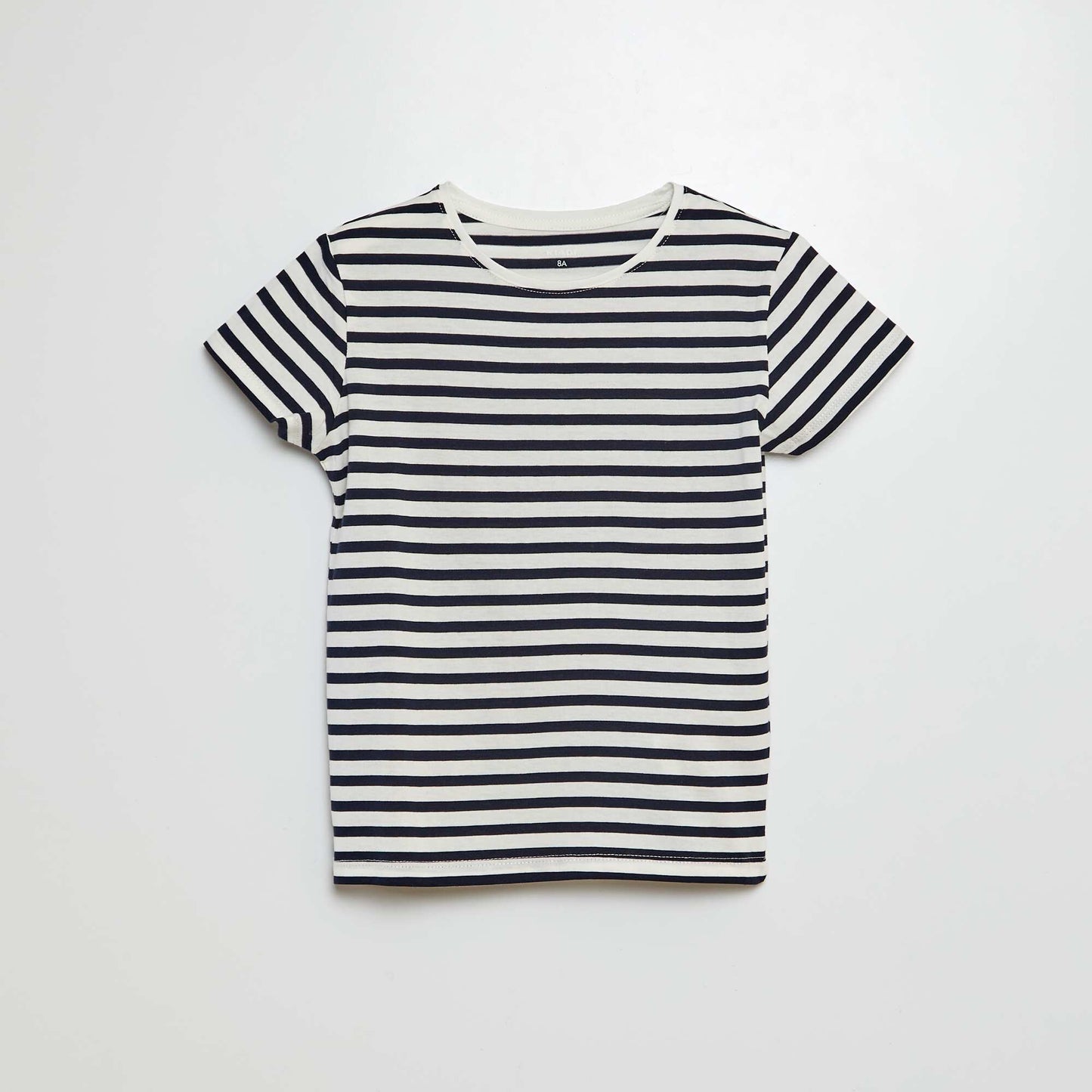 T-shirt à manches courtes rayé BLEU
