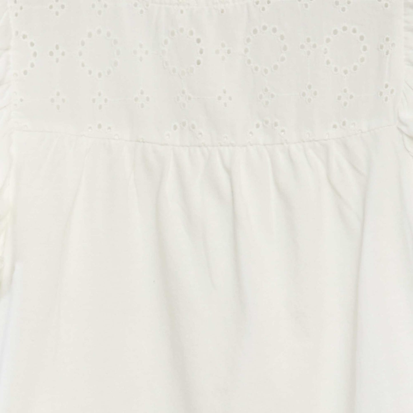 T-shirt en broderie anglaise BLANC