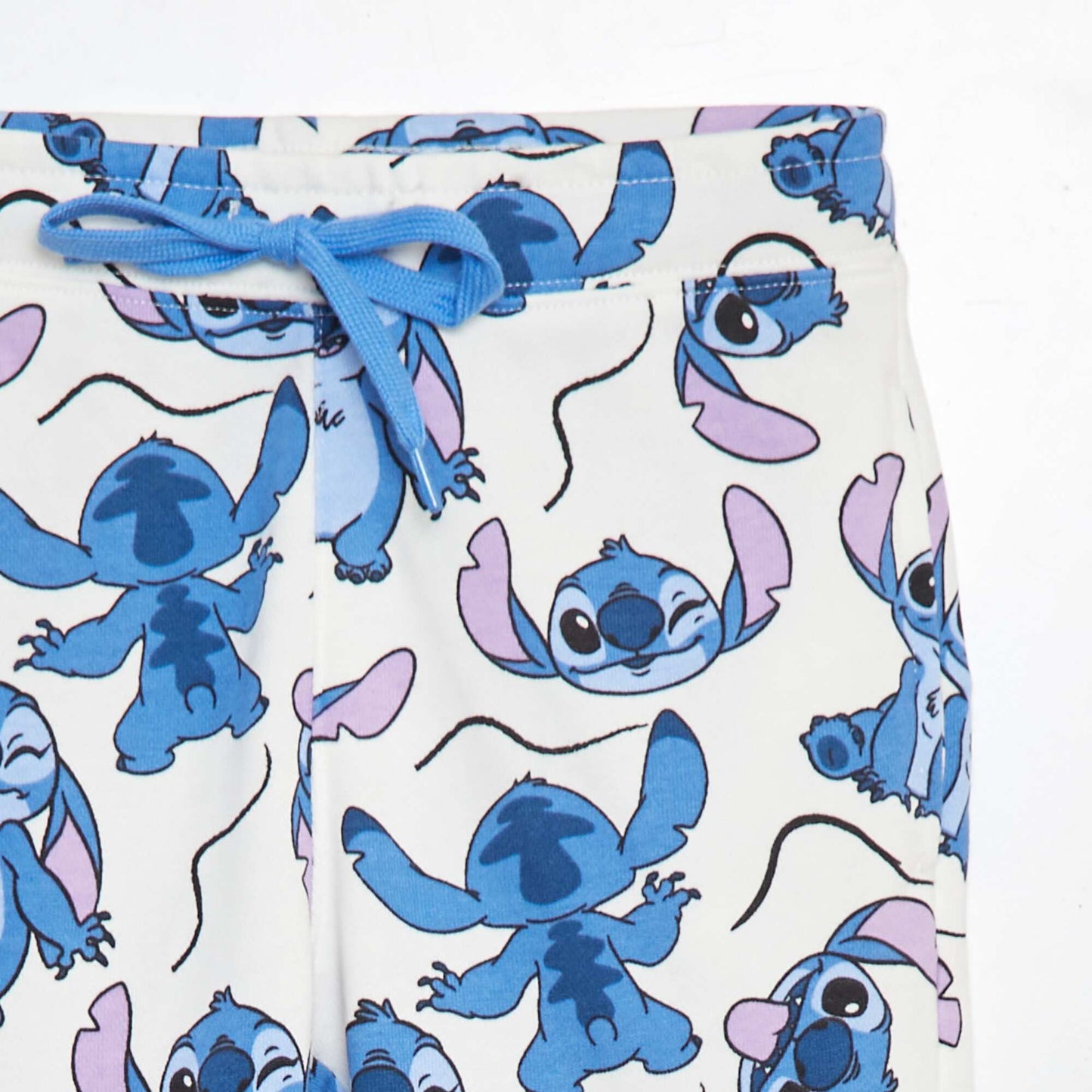 Short en molleton 'Stitch' BLANC/BLEU