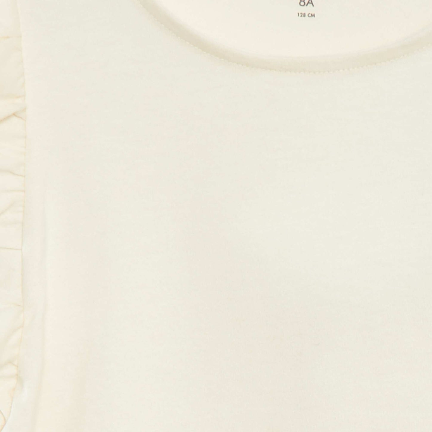 T-shirt à manches courtes volantées BLANC